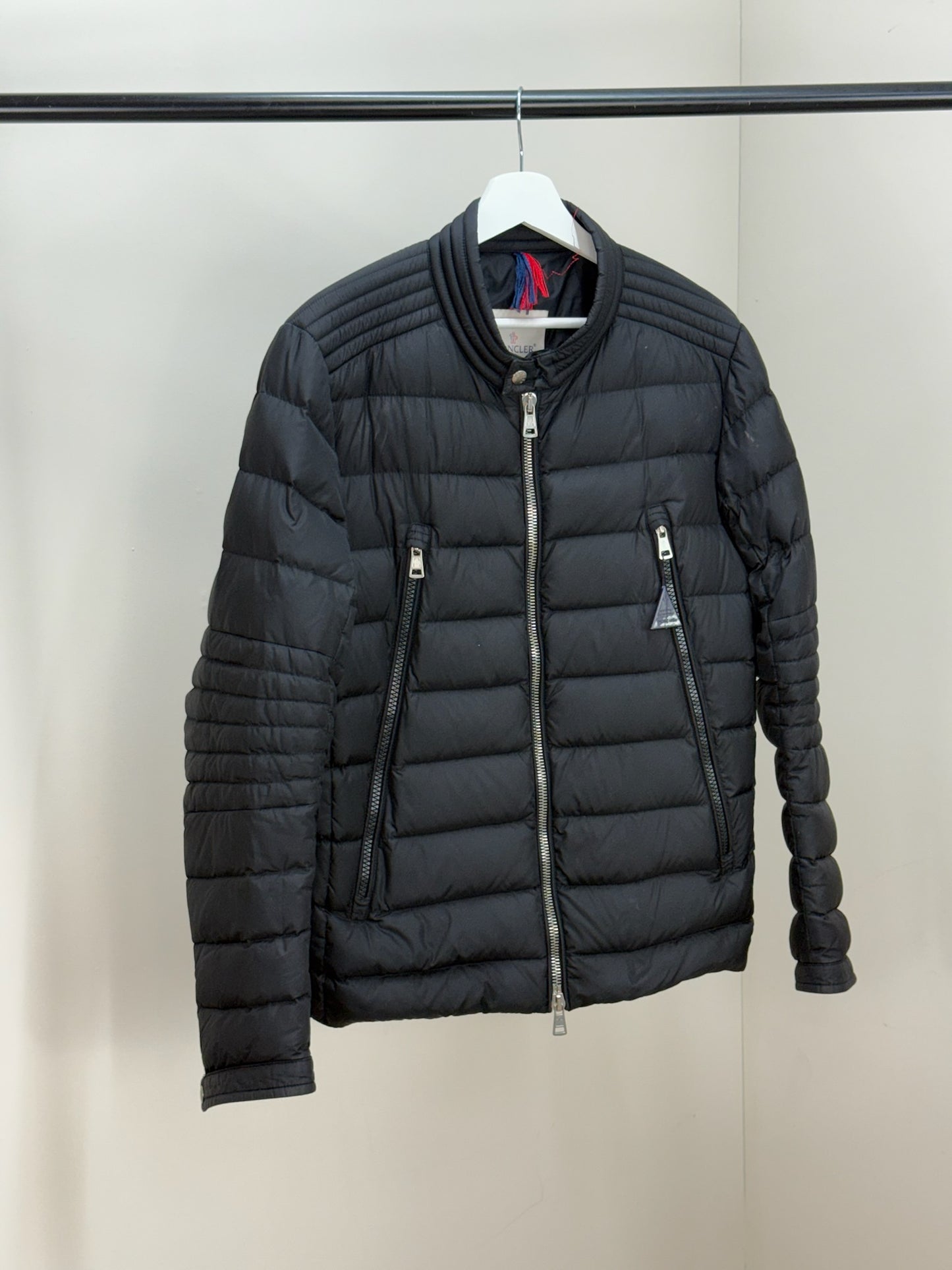 Moncler Black Zip Up Aubin Shell Padded Jacket - 4/Large