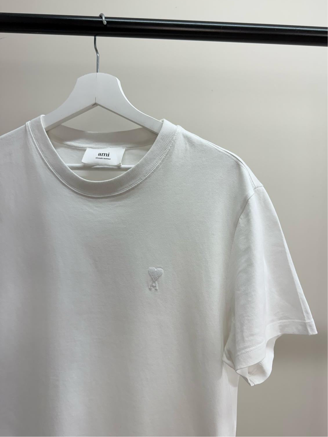 Ami White Heart T-Shirt-Medium