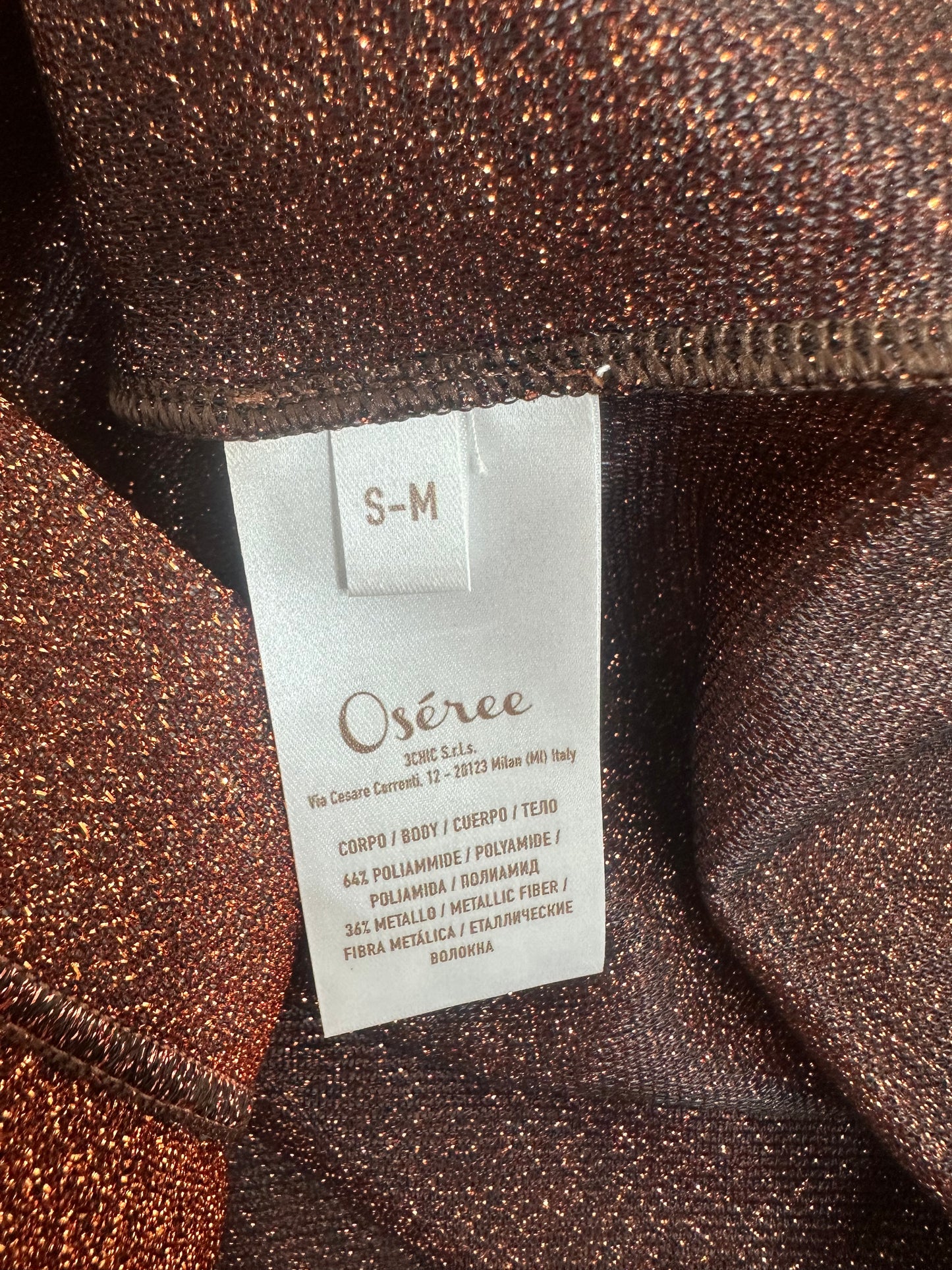 Oséree Bronze Glitter Lumier Shirt S-M