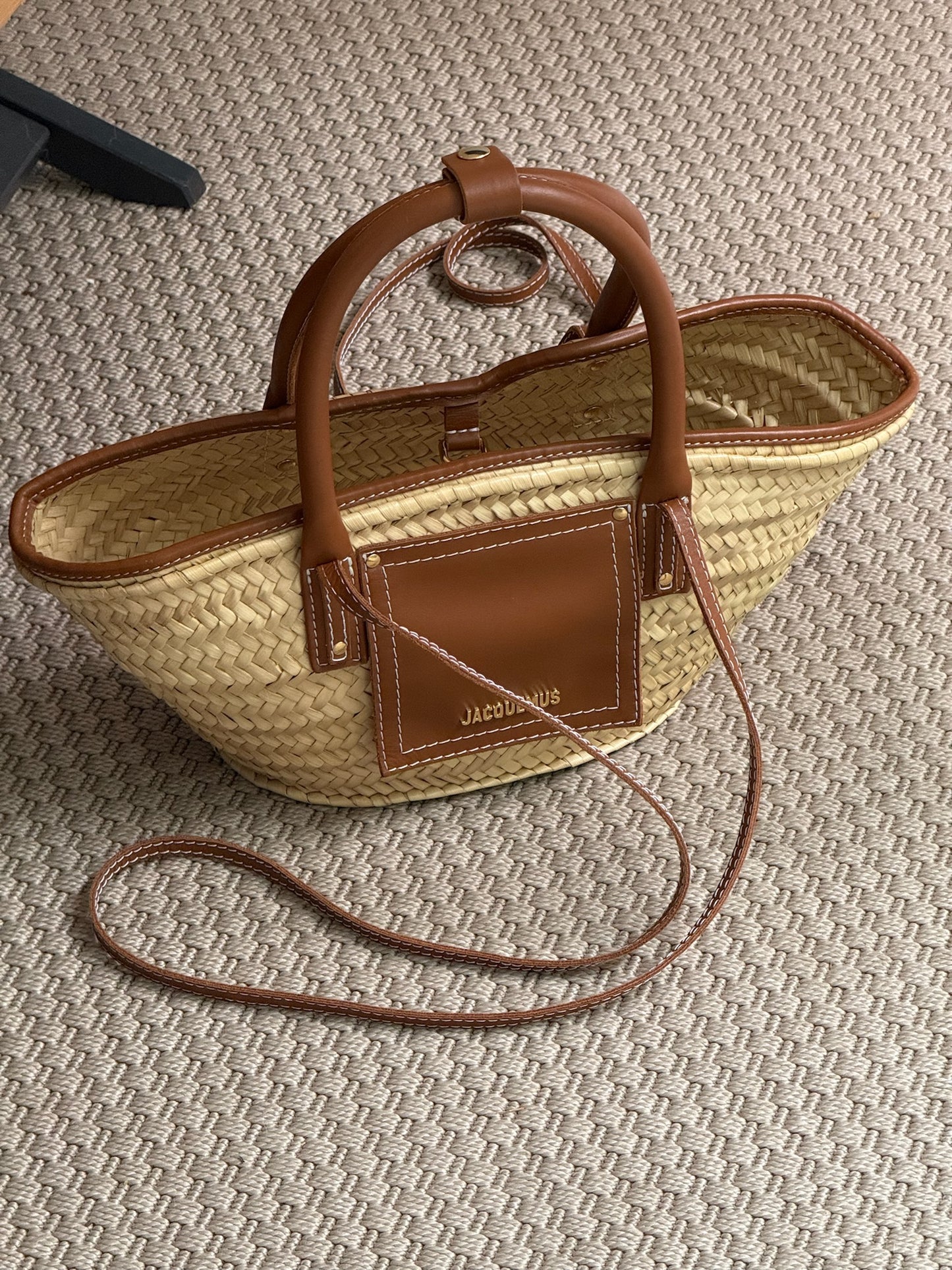 Jacquemus Le Panier Soli Logo Detailed Tote Bag