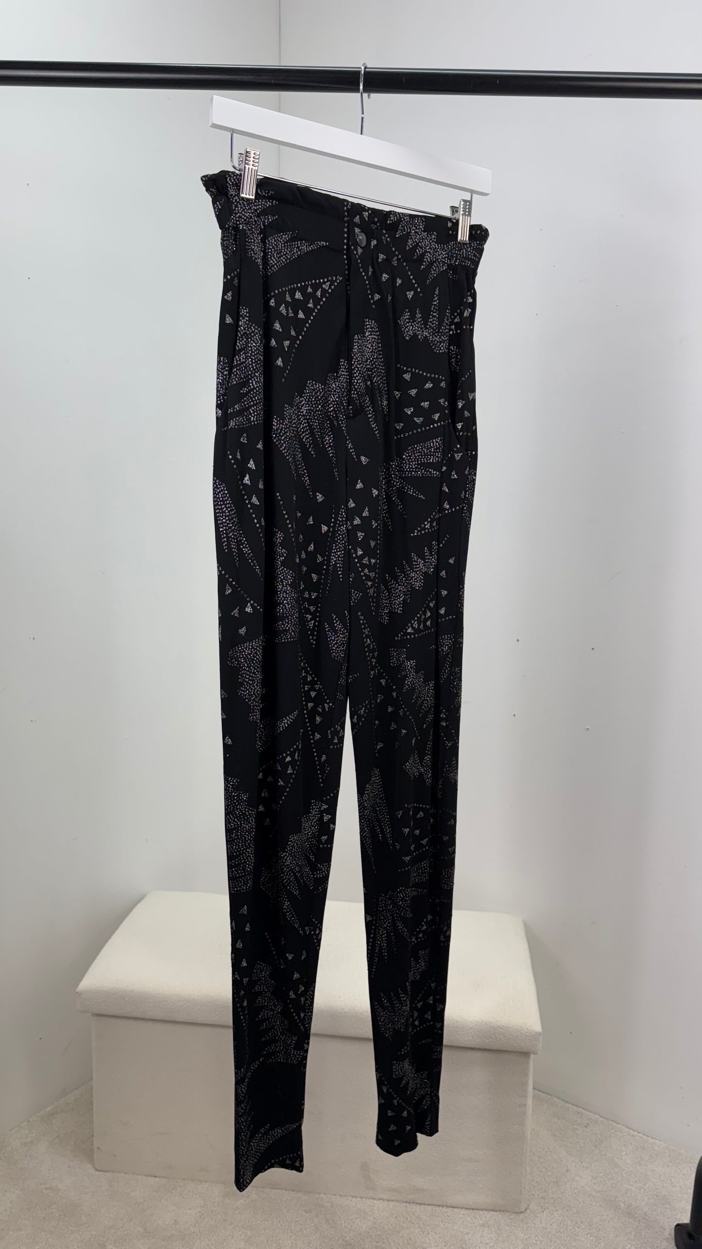 Isobel Marant Black & Silver Detail Trouser Co-Ord - UK 8