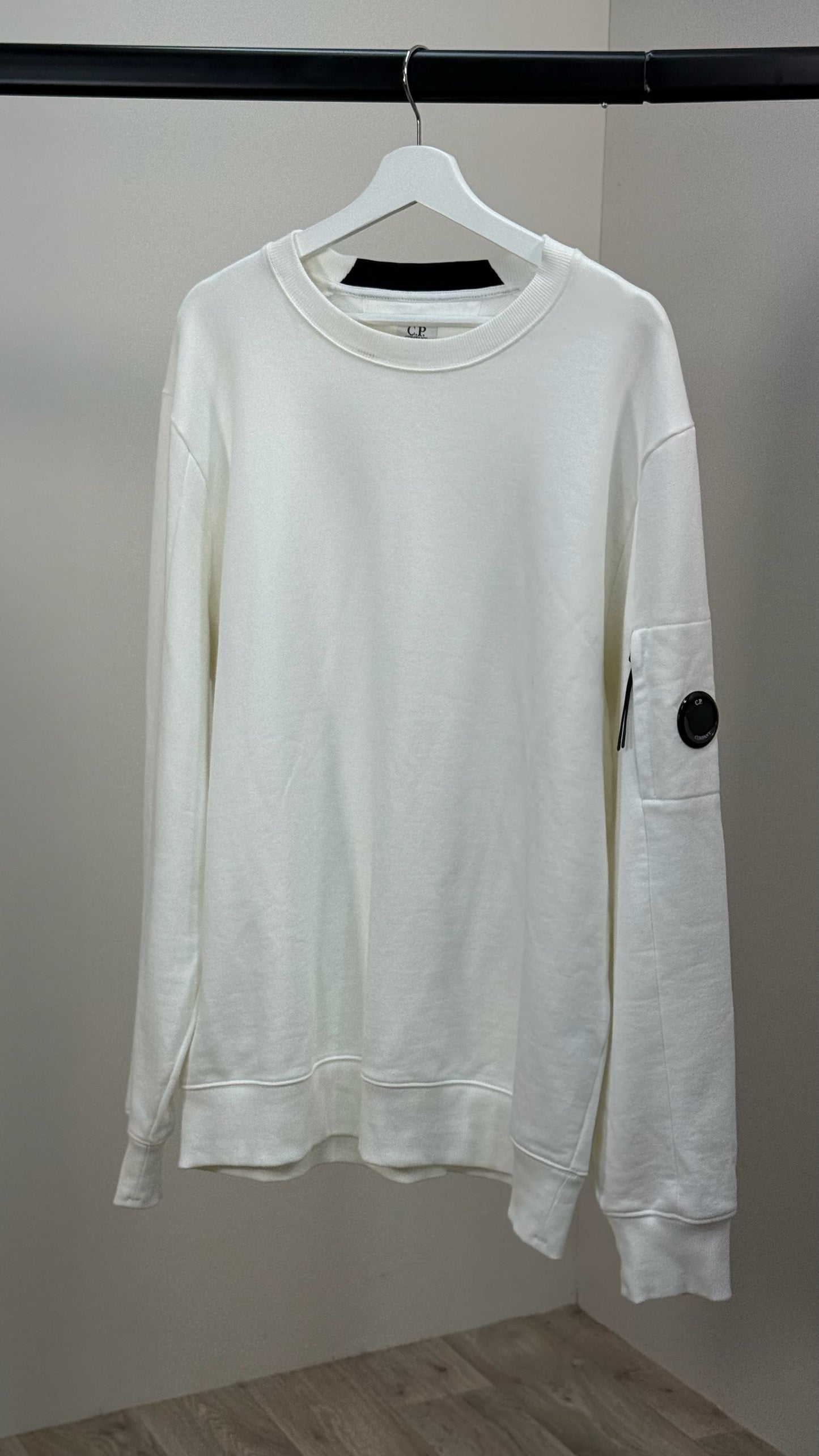 CP Company White Badge Logo Jumper - XXL