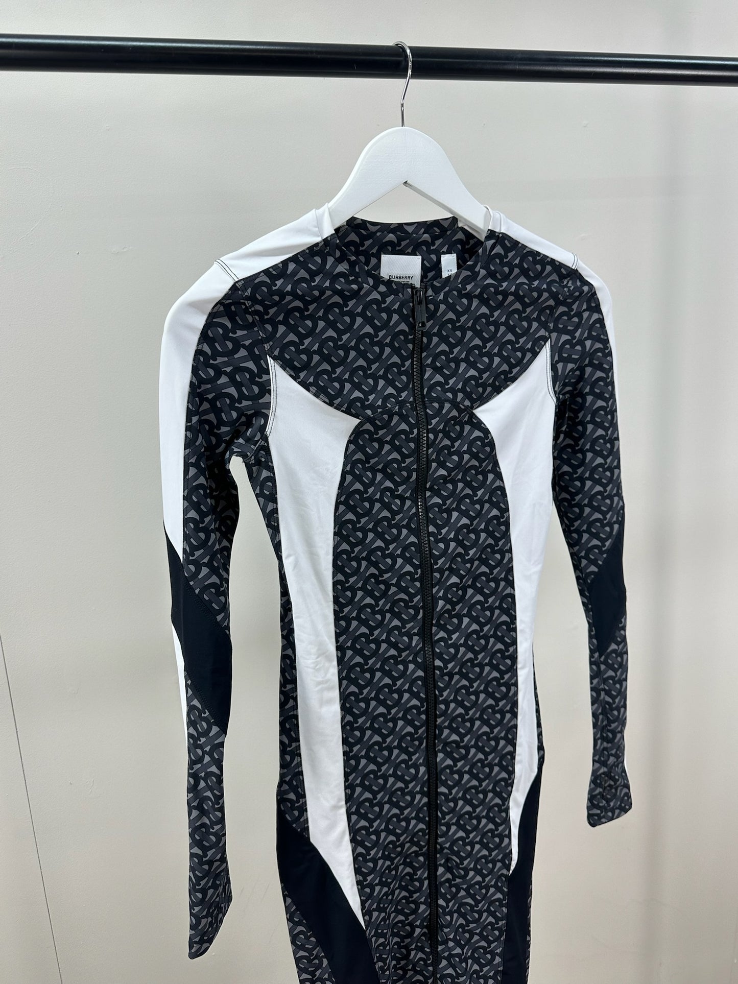 Burberry Burberry Zip Adaline Monogram Logo Dress- XS