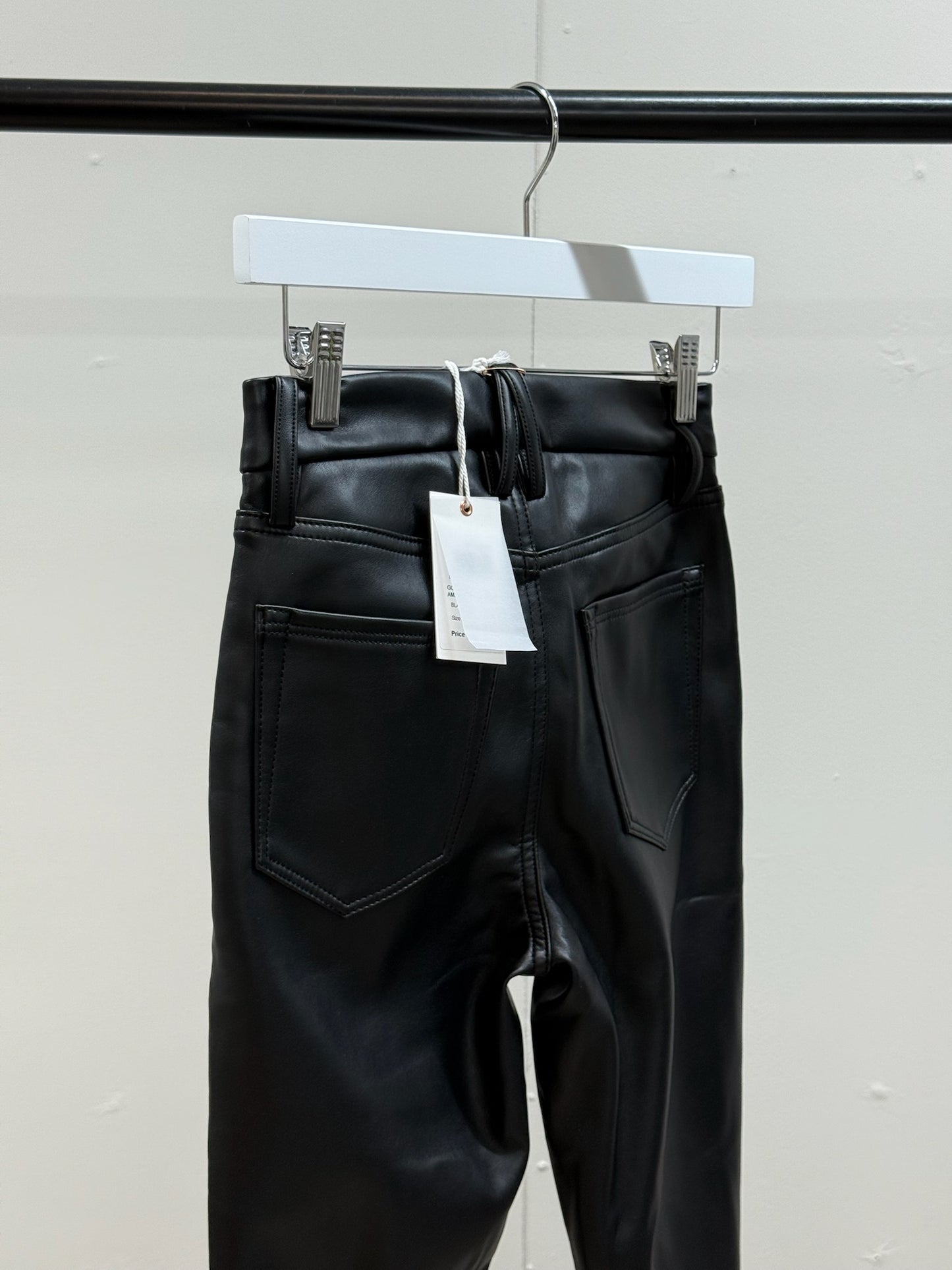 Good America Black Leather Flare Pants , New With Tags - 0/25