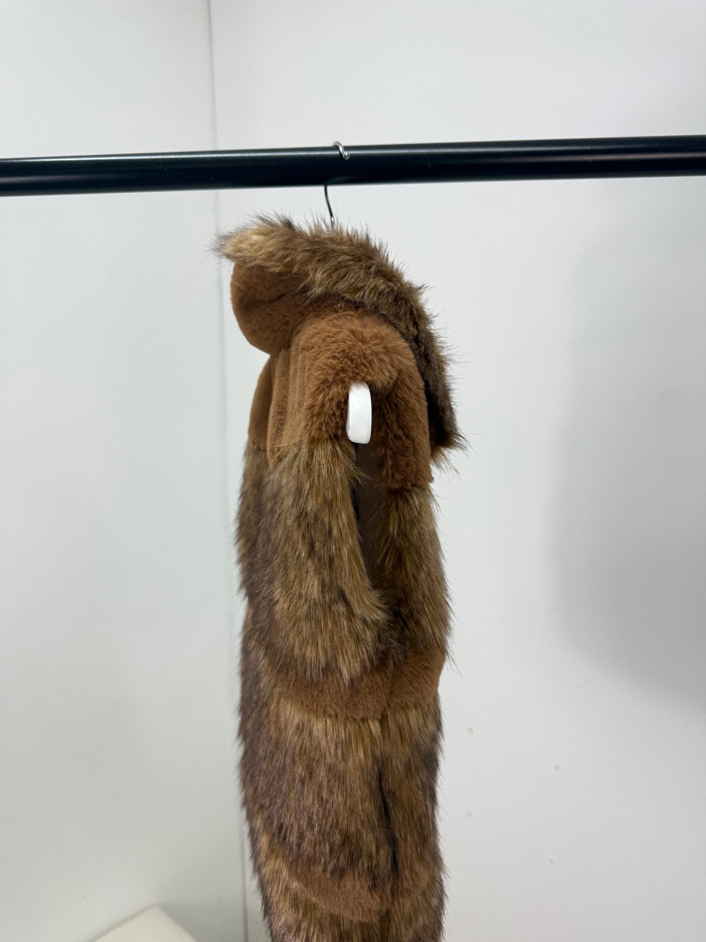 Kids Chloe Faux Furr Brown Gillet - Age 5