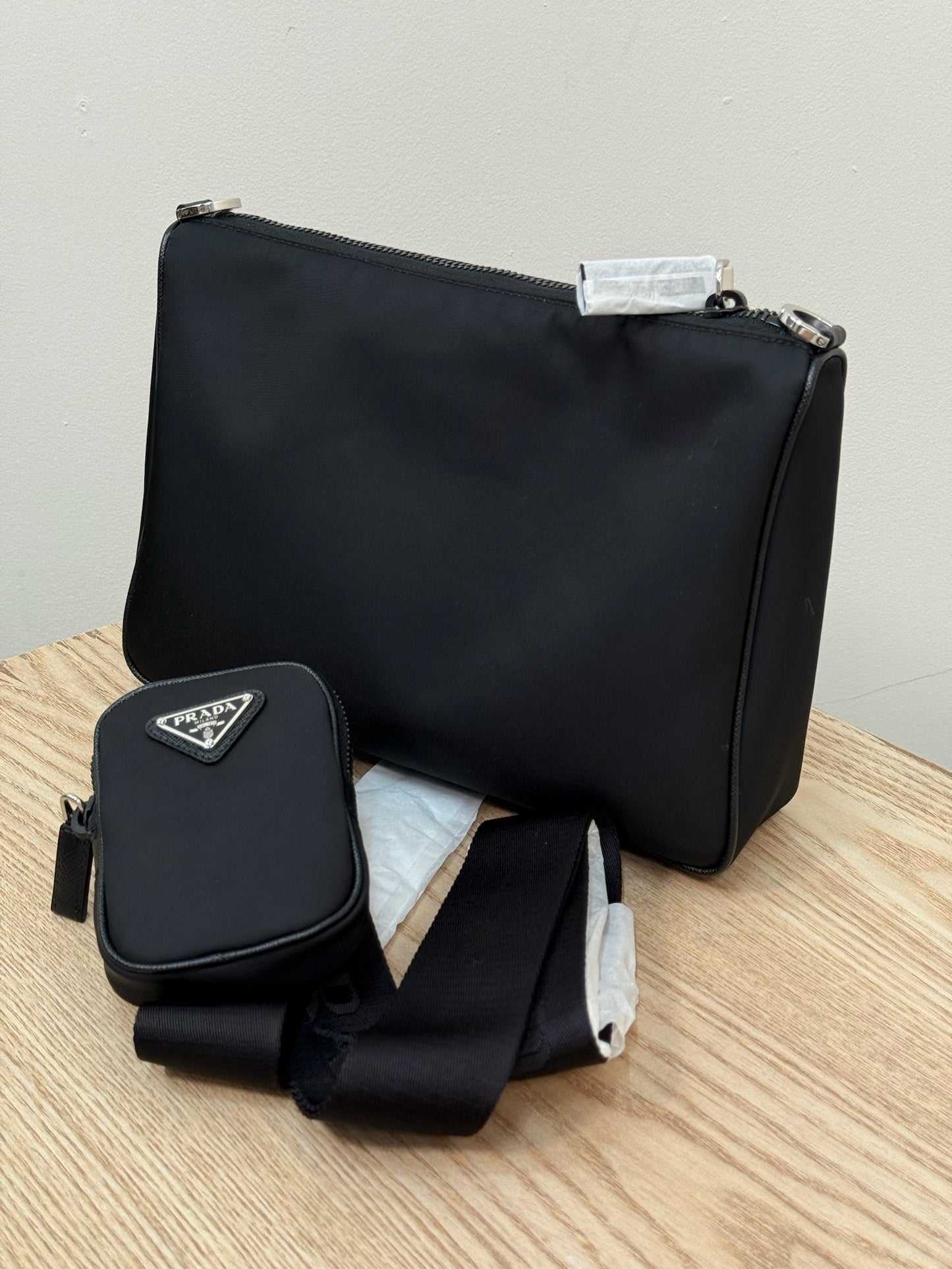Prada Black Re Nylon Crossbody Bag- Brand New