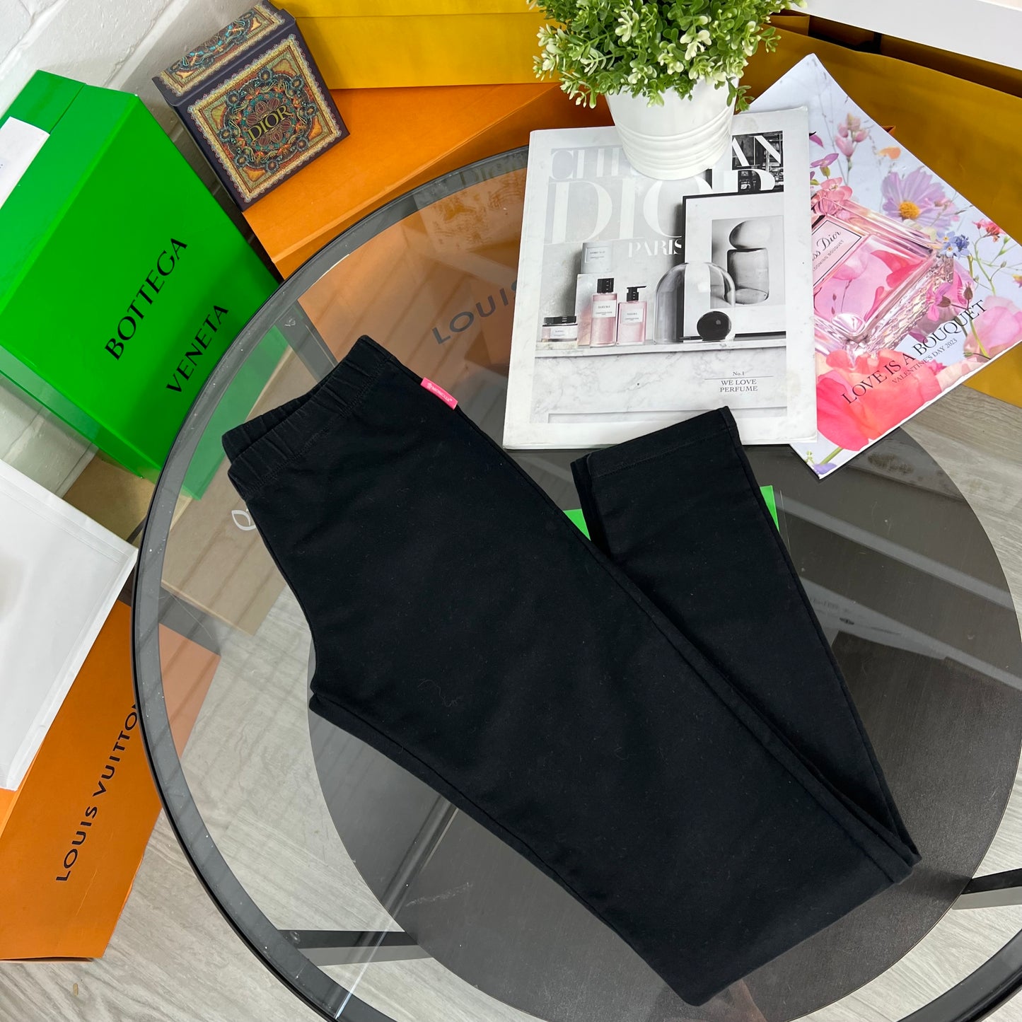 Kids Moncler Black Legging With Logo (Age 12)