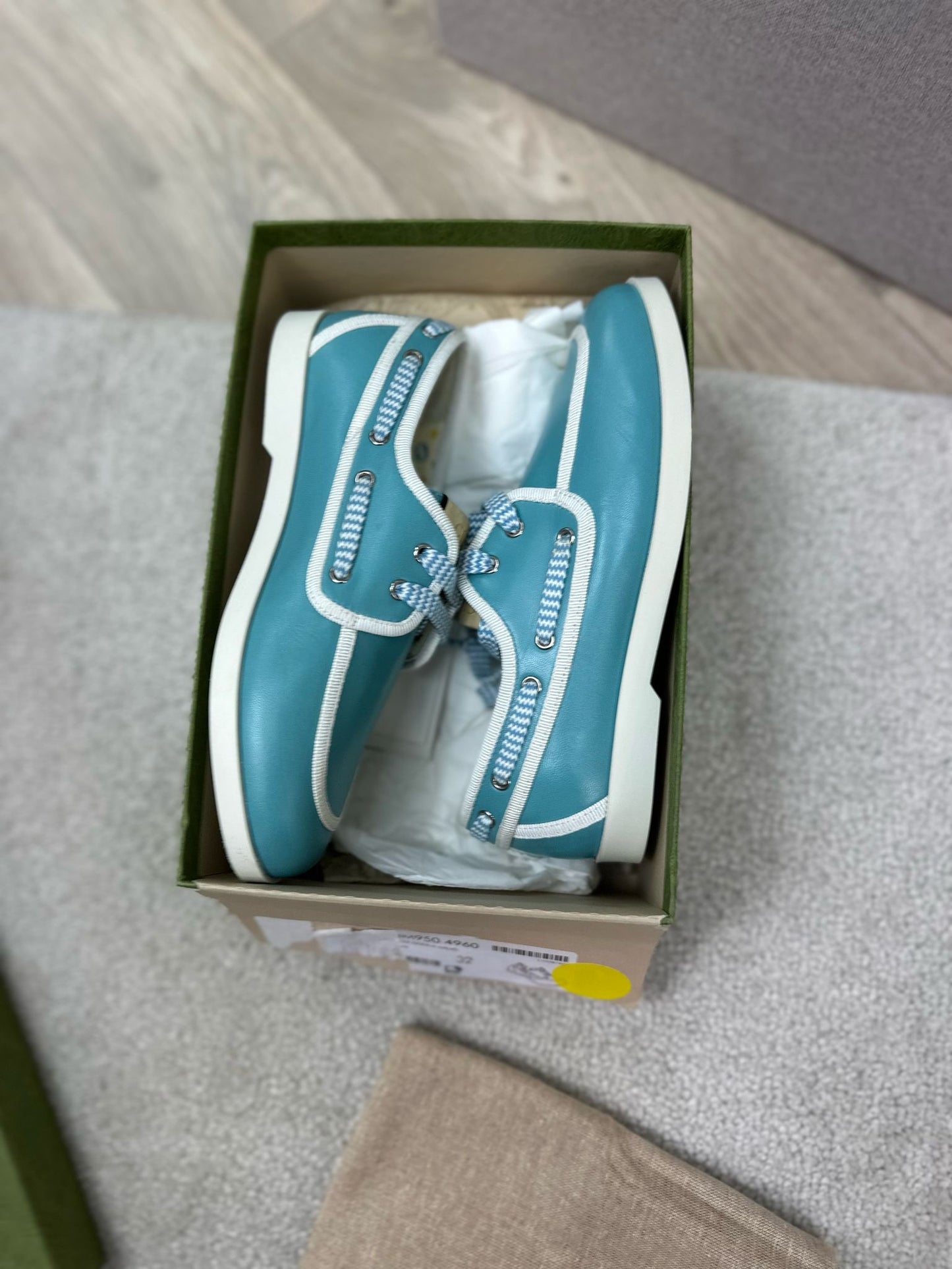 Kids Gucci Blue Boat Shoes - Brand New In box Eu 33