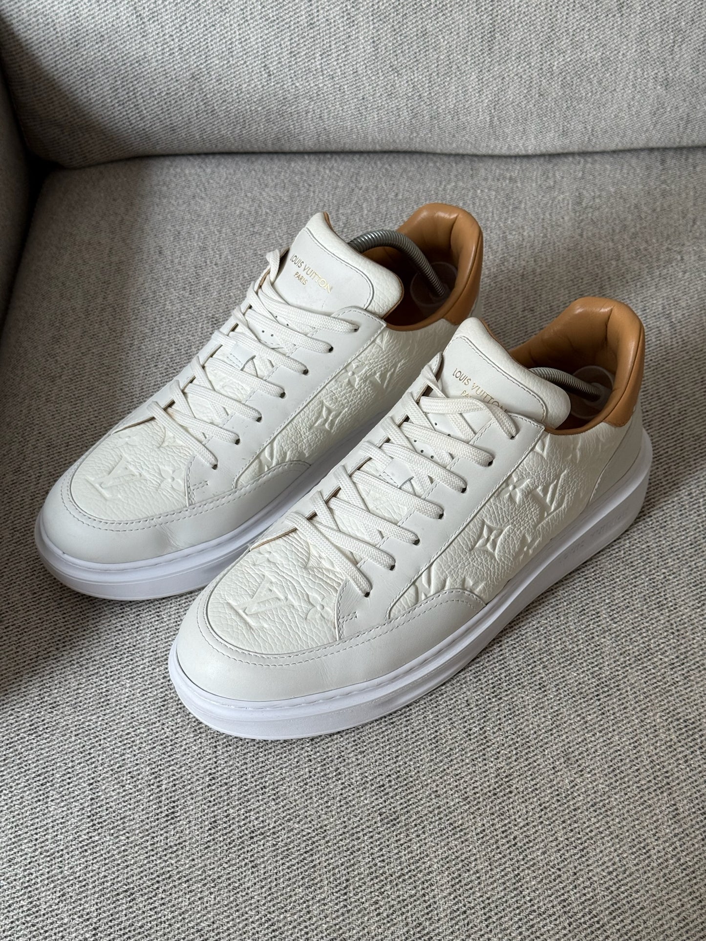 Louis Vuitton White Beverley Hills Trainers UK 8.5