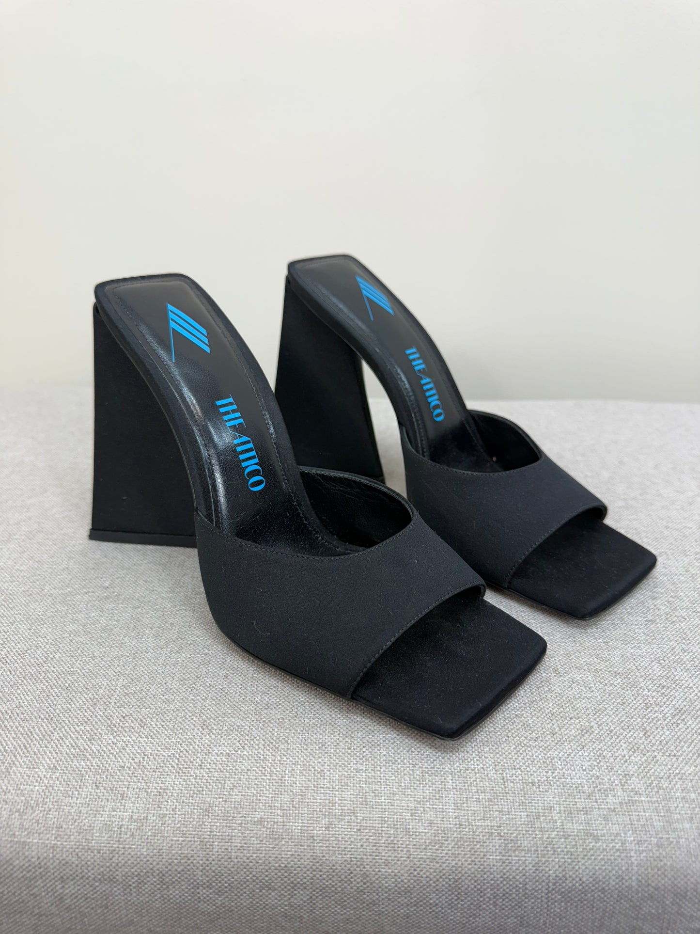 THE ATTICO Cheope black suede mules - UK 4.5