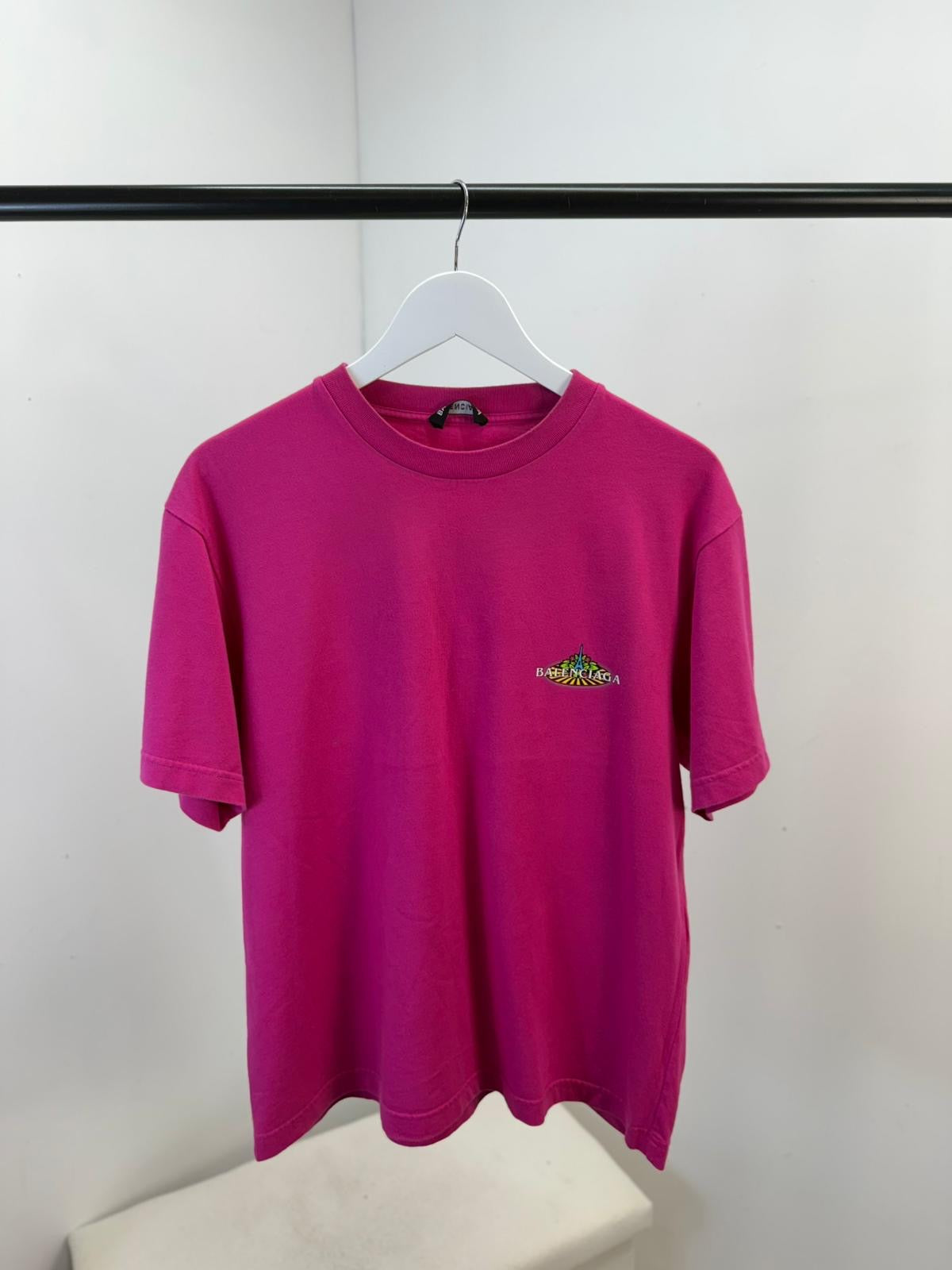 Balenciaga Pink Bonjour T-Shirt -XS Oversize