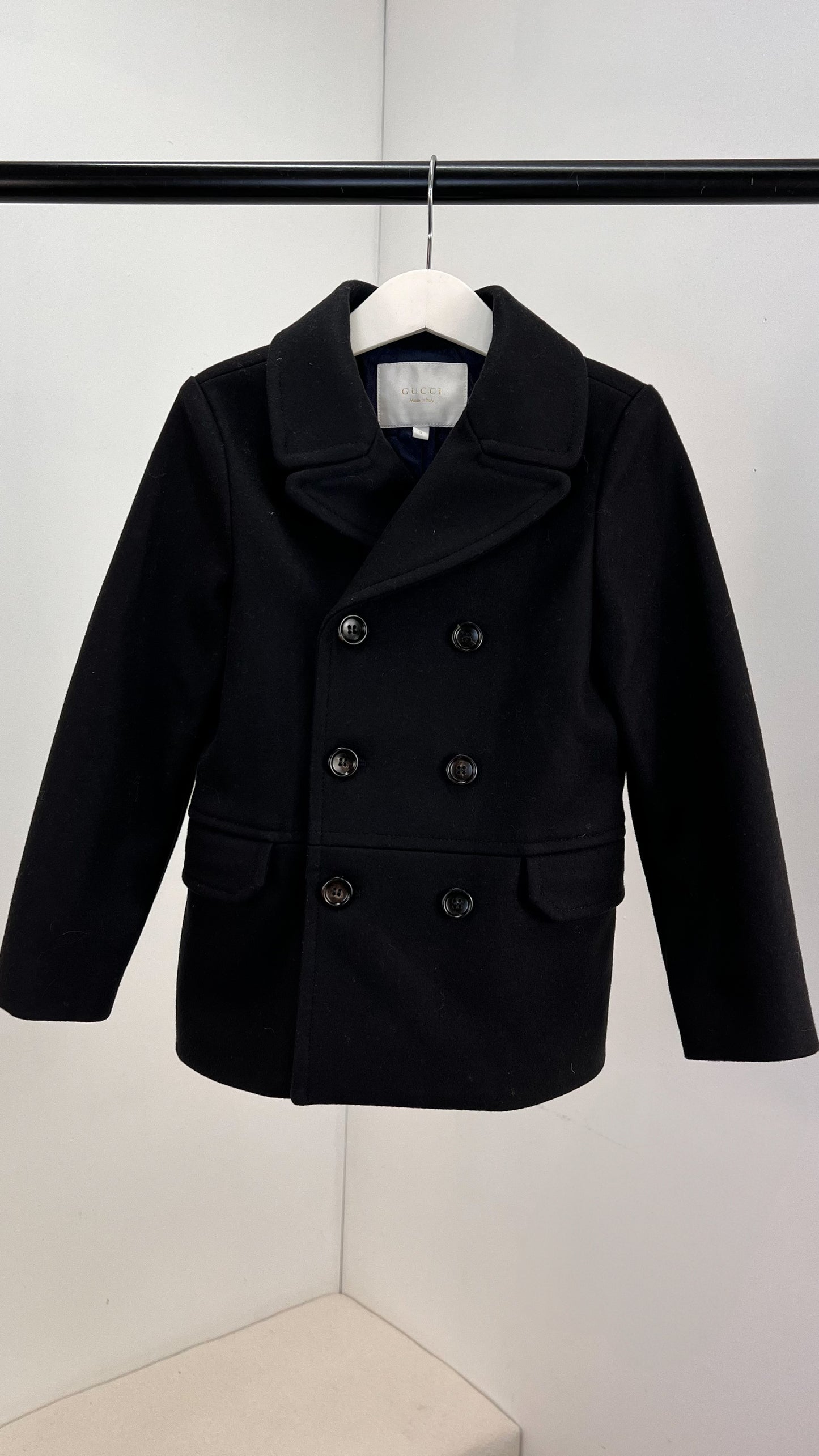 Kids Gucci Black button Up Coat - Age 5
