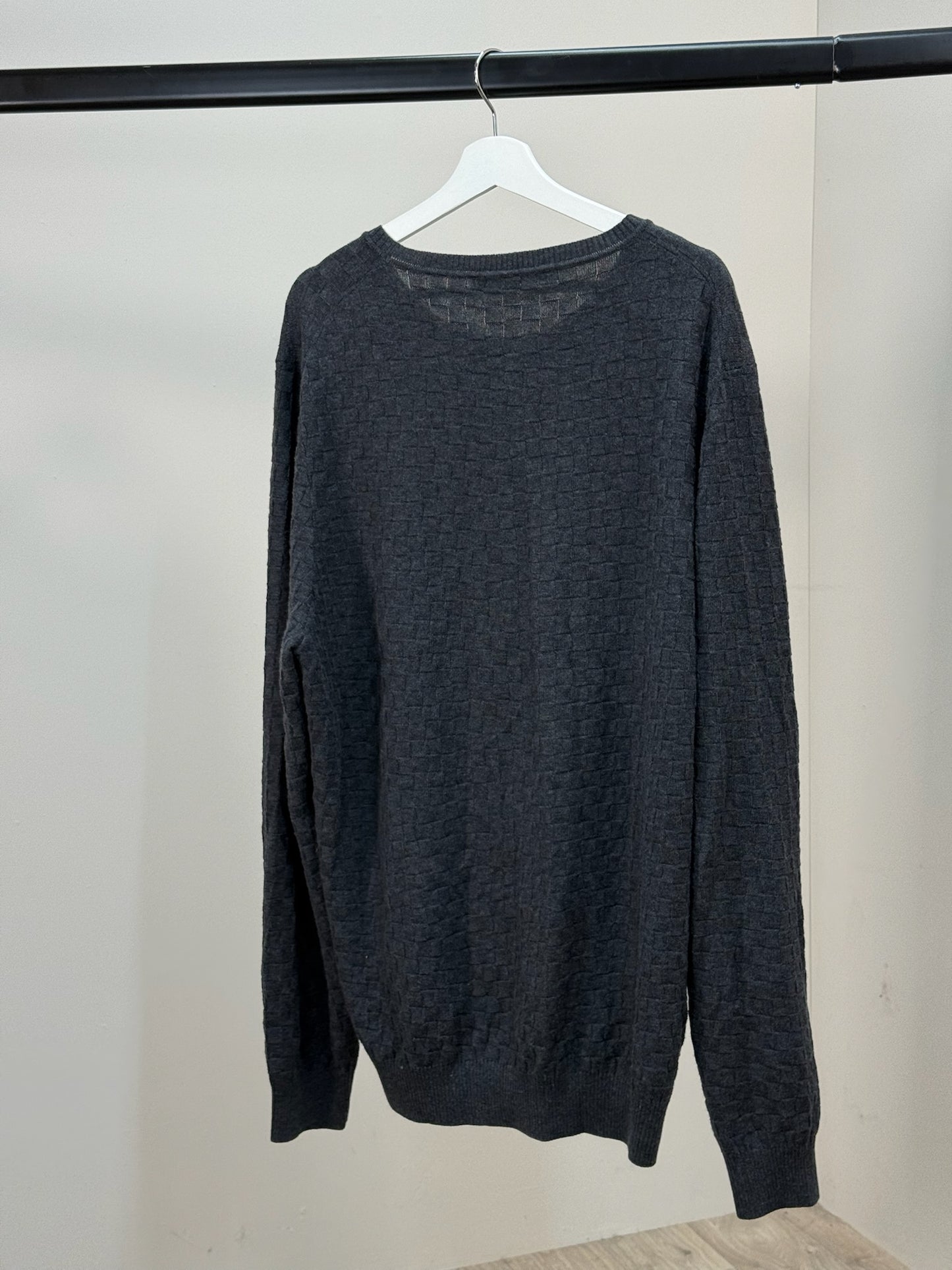 Louis Vuitton Grey Damier Print Jumper - 4XL