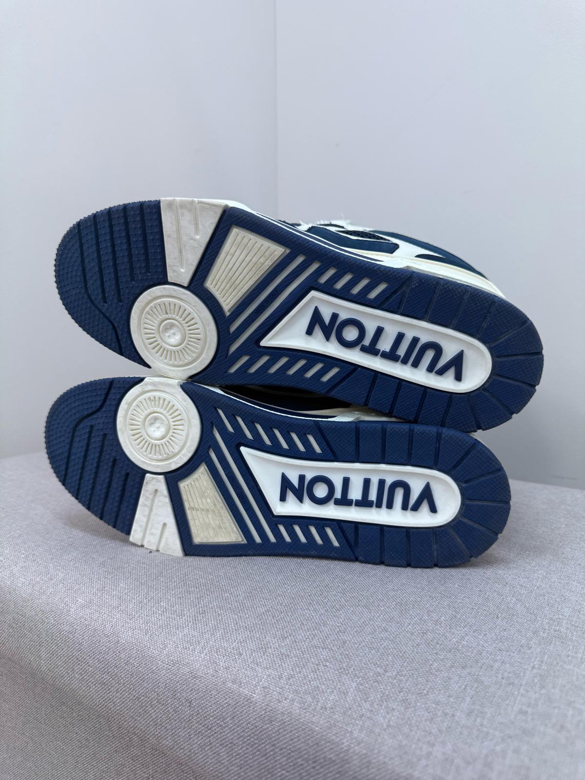 Louis Vuitton Blue White Lv Skate Trainer- UK 7.5