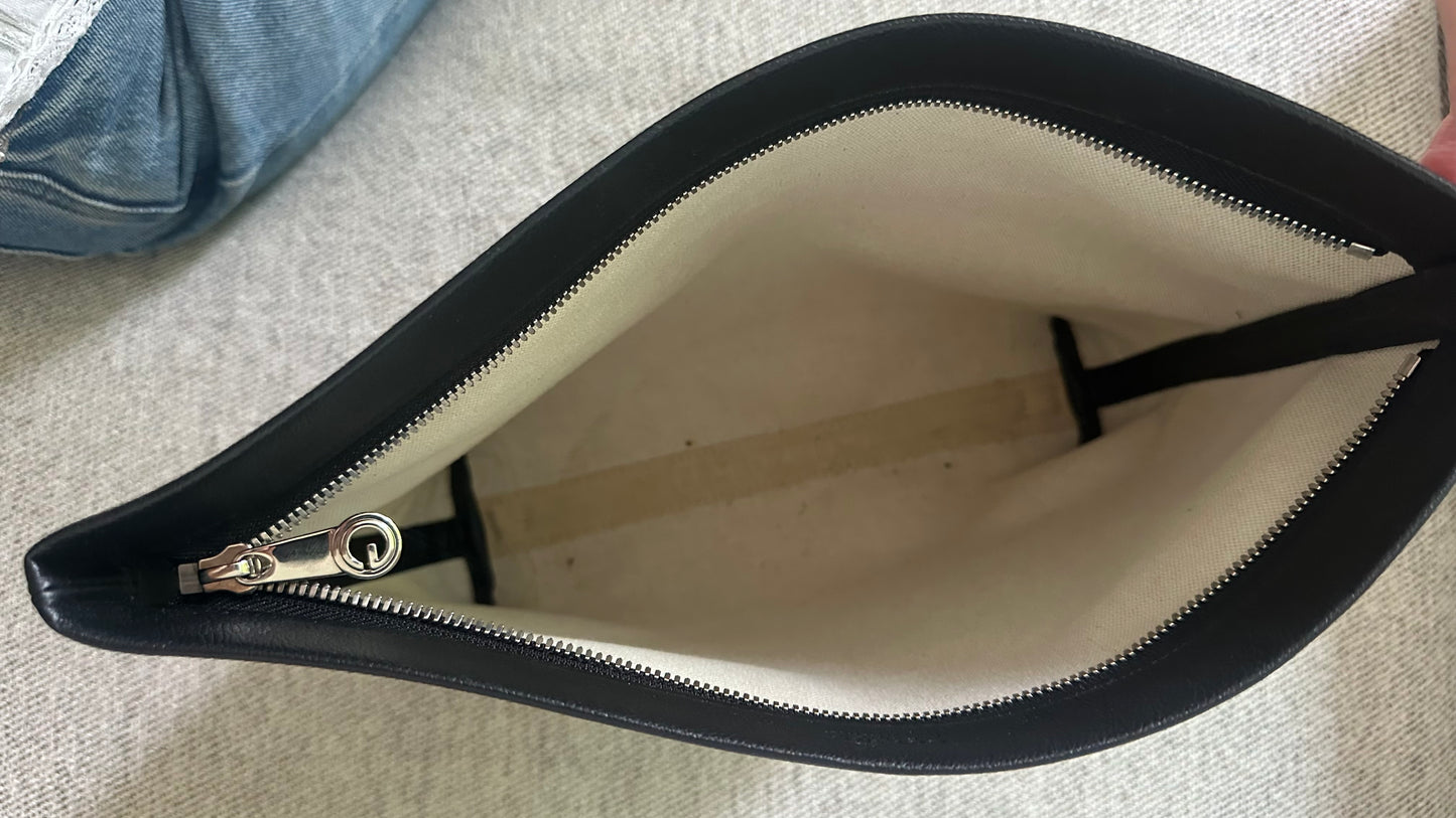 Goyard Black & brown Conti Coated Canvas clutch bag