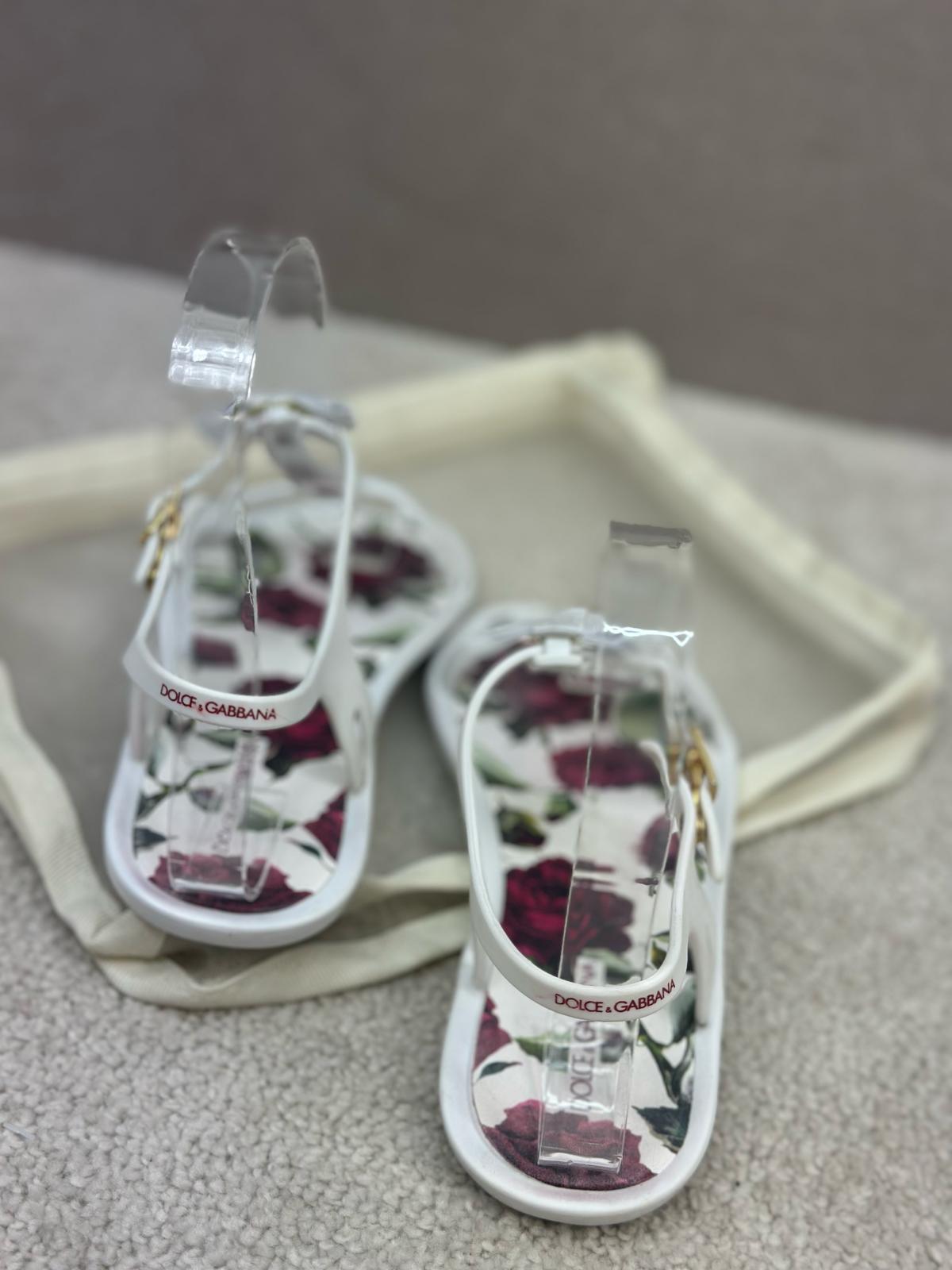 Kids Dolce & Gabbana White Strap Sandal - EU 30