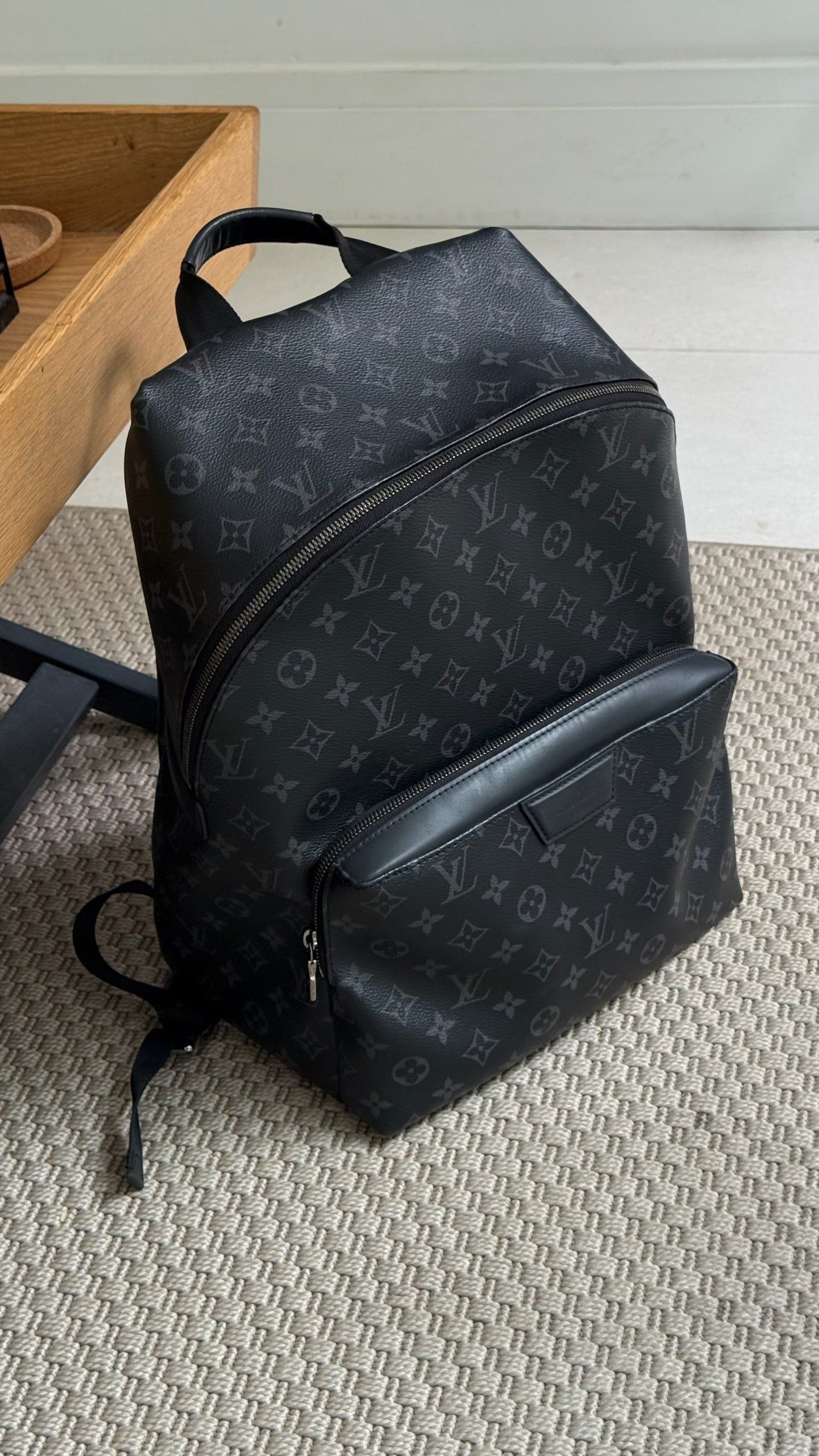 Louis Vuitton Black Discovery PM Monogram BackBag N/A