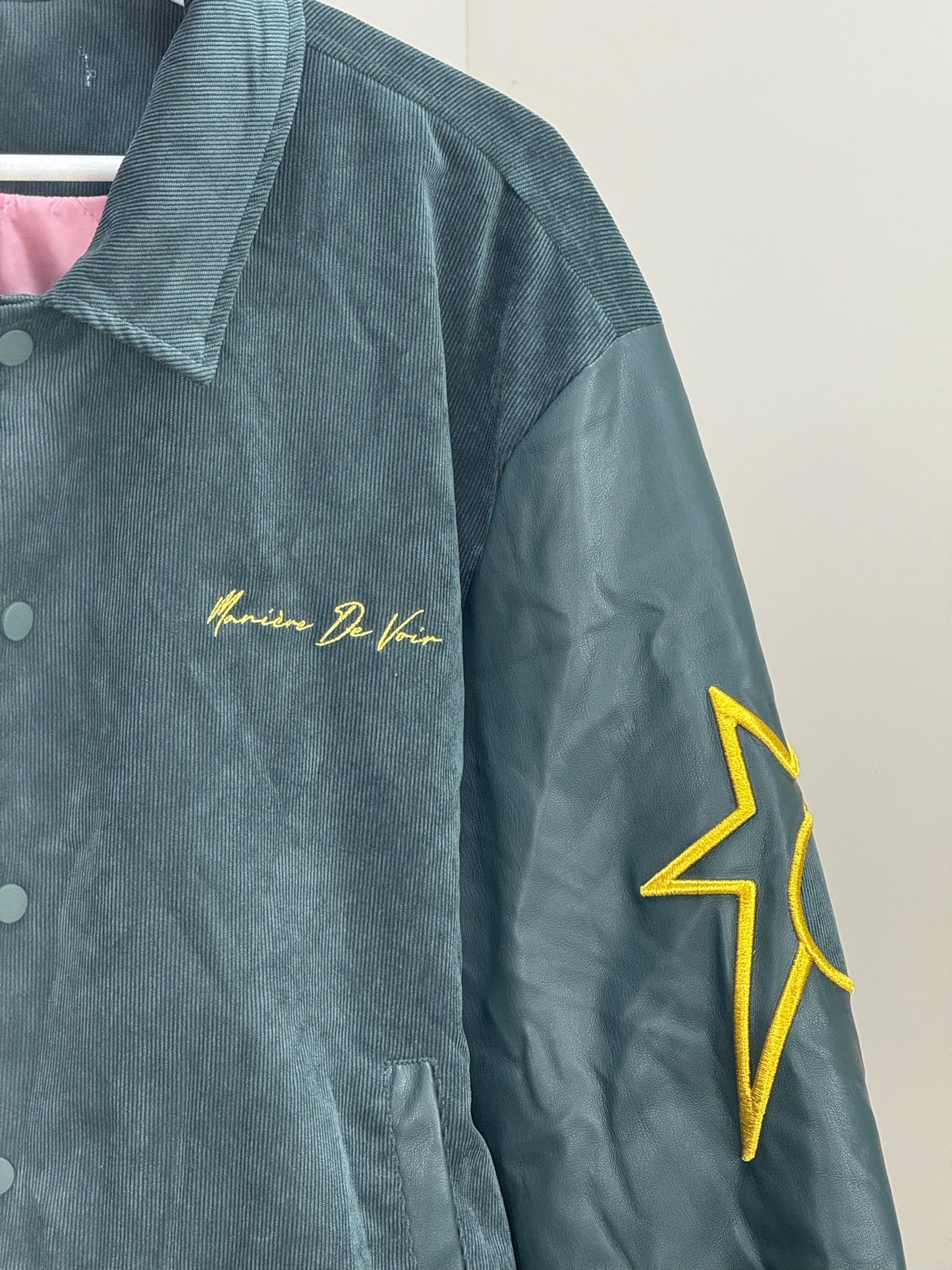 Manière De Voir MVP Green Yellow Bomber Jacket - Large