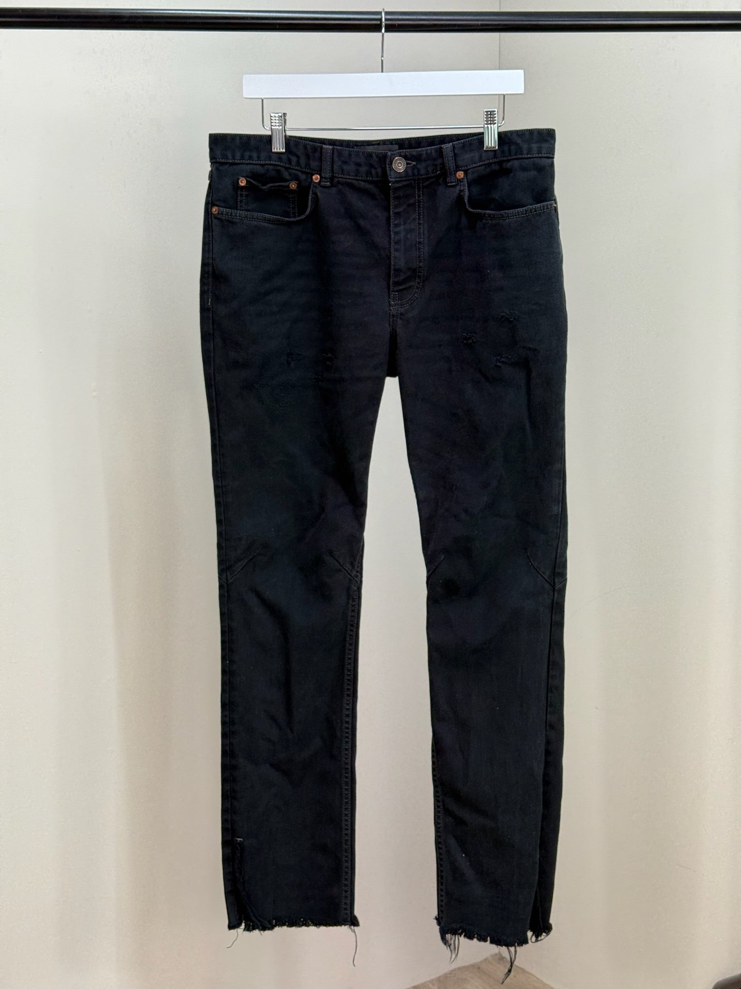 Balenciaga Black logo on back black jeans - 34