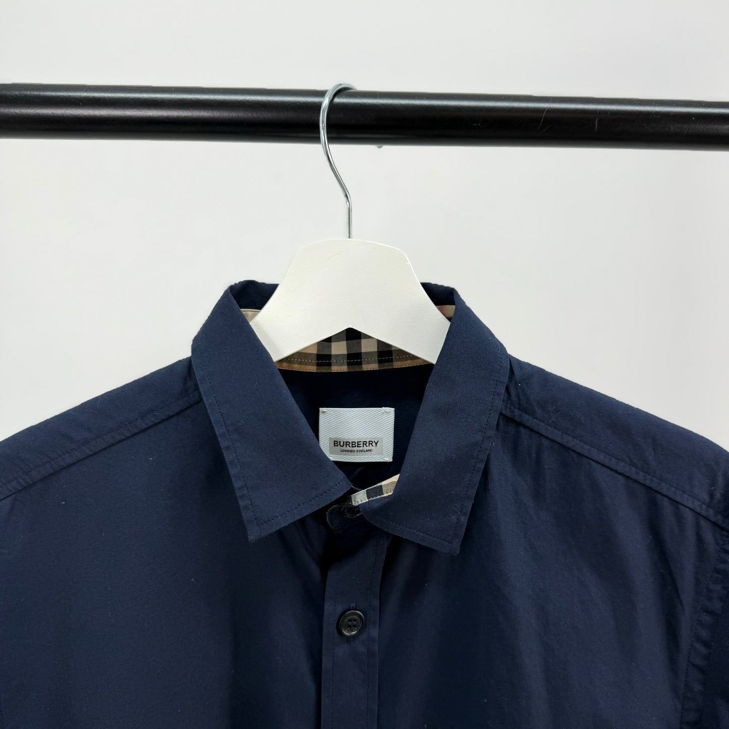 Burberry Navy Short Sleeve TB Shirt - Small