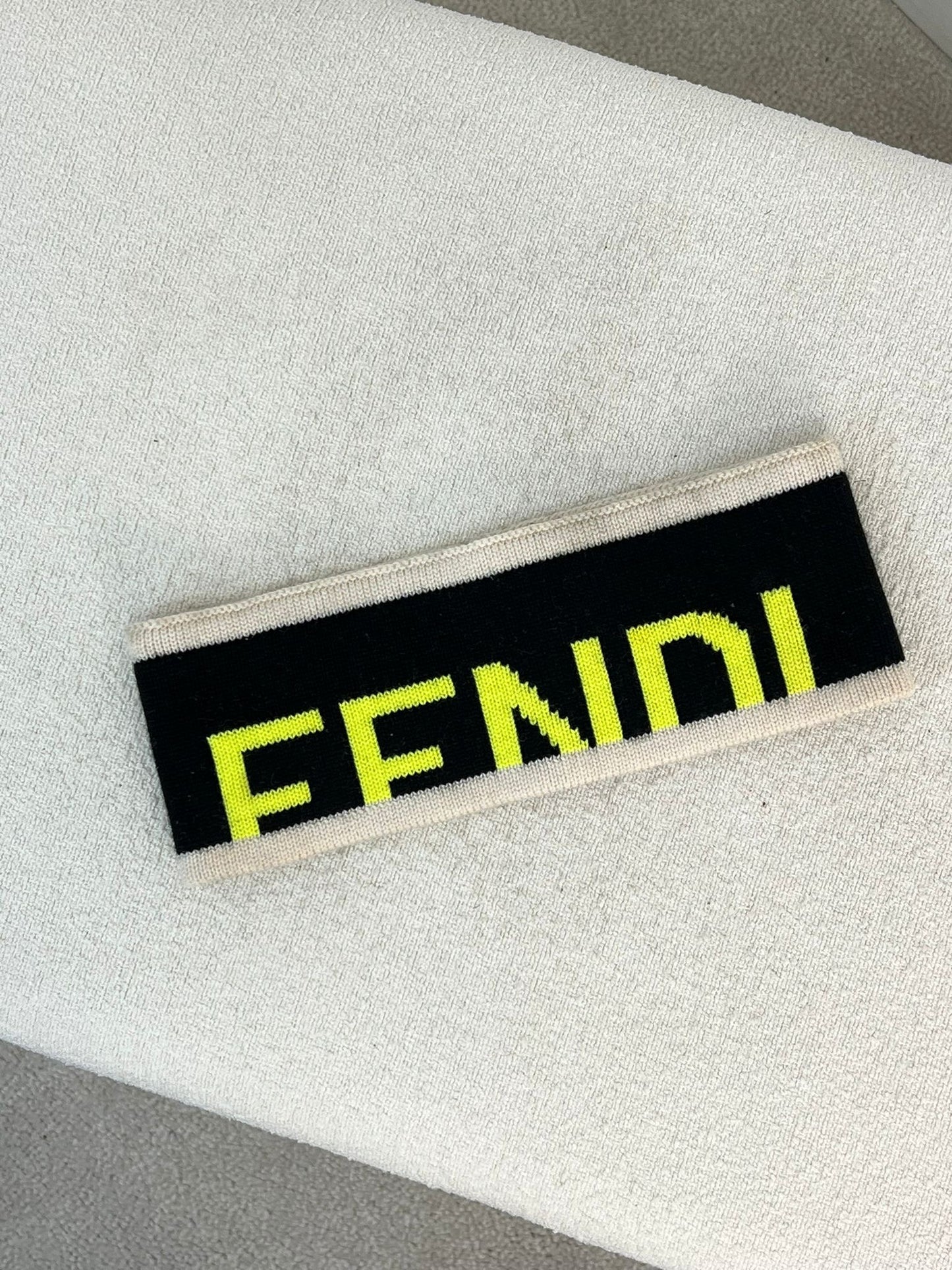 Fendi Black Yellow Head Scalf