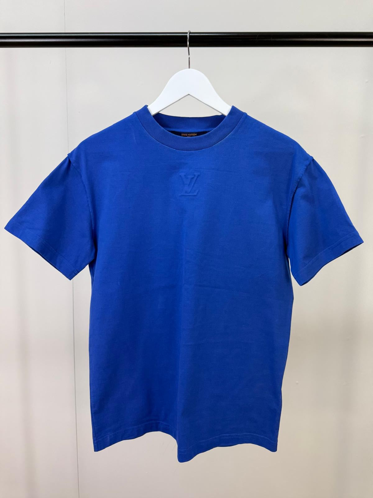 Louis Vuitton Blue LV Embossed Logo on Back T-Shirt - XS