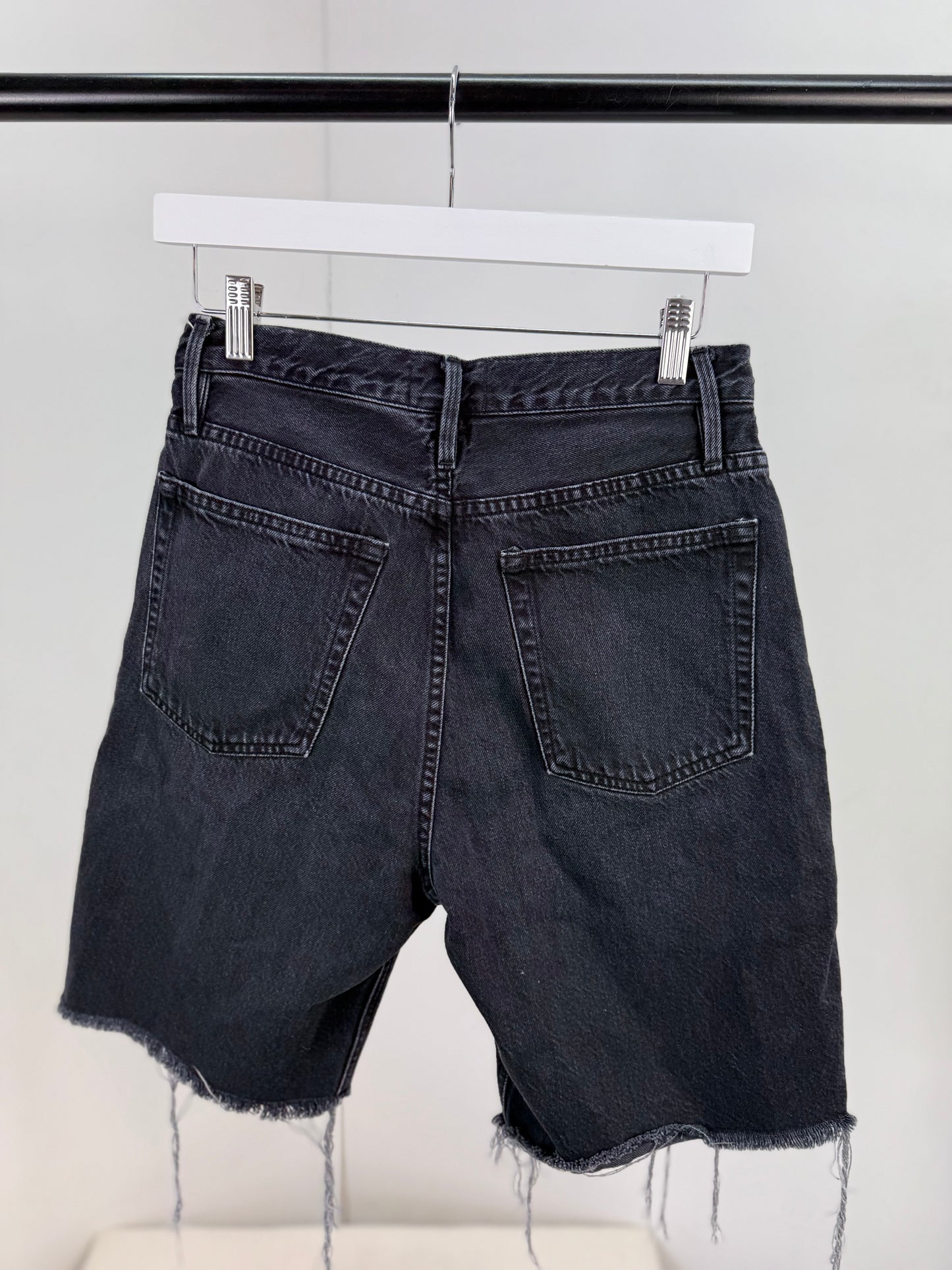 Frame Black Frey Denim Shorts - UK 8