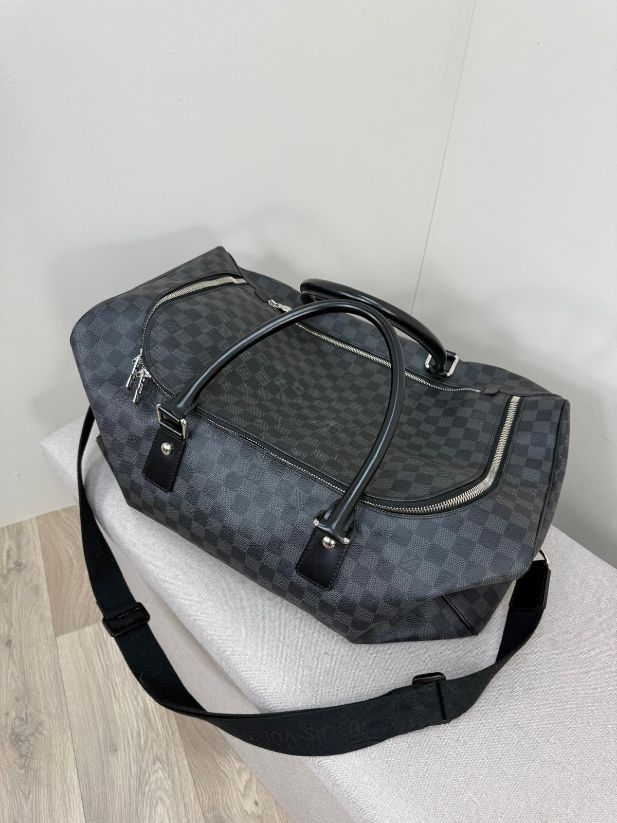 Louis Vuitton Roadster Damier Graphite Black Keepall 50