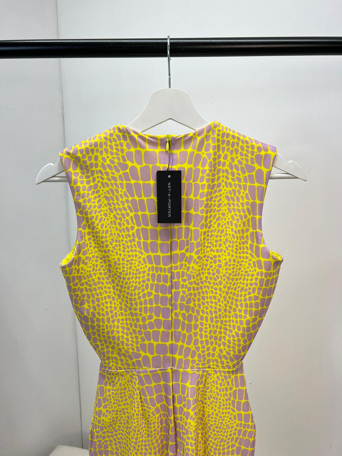 ALEX PERRY Yellow & Purple Dallon Mini Dress, Brand New- UK 10