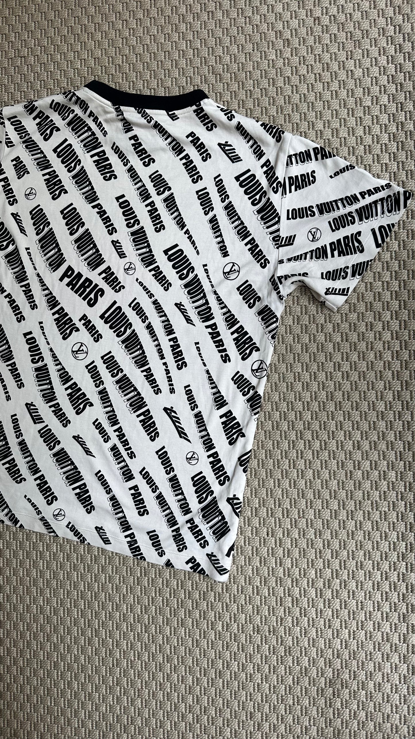 Louis Vuitton White Fornasetti Slanted Signature Vase T-Shirt-XS