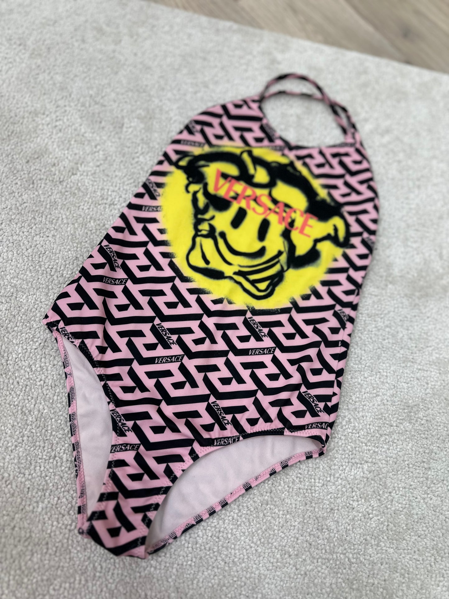 Kids Versace Pink & Yellow Swimsuit (Age 8)