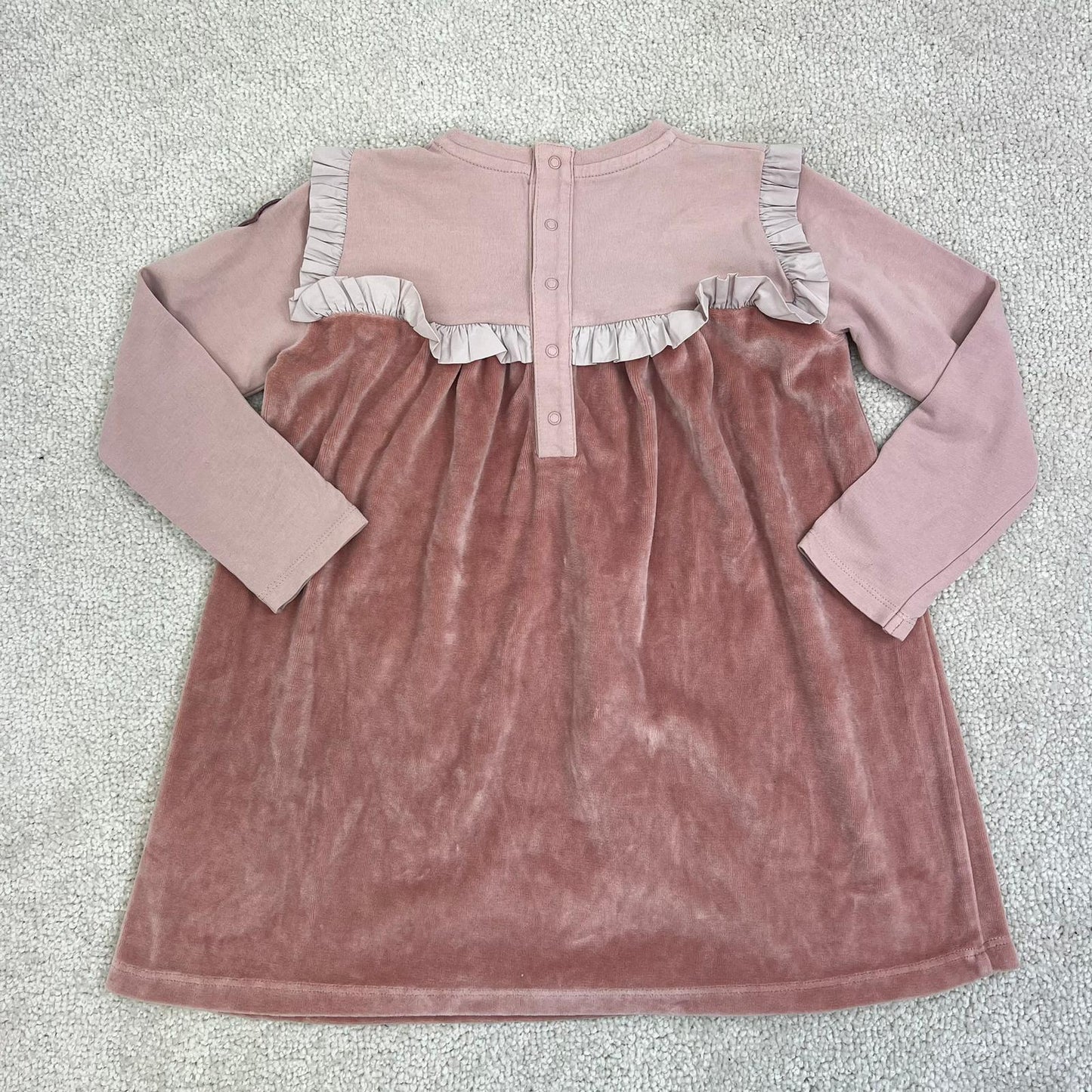 Kids Moncler Nude/Brown Suede Dress - Age 3