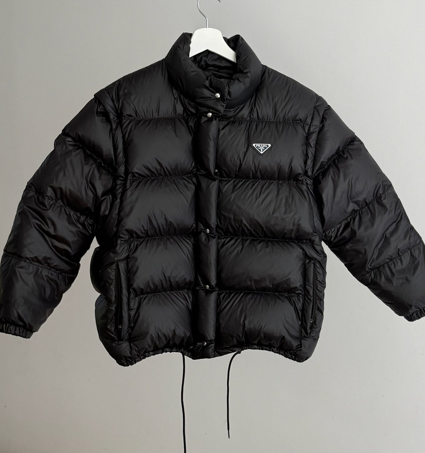 Prada Black Nylon Puffer Jacket-Small , Label 38
