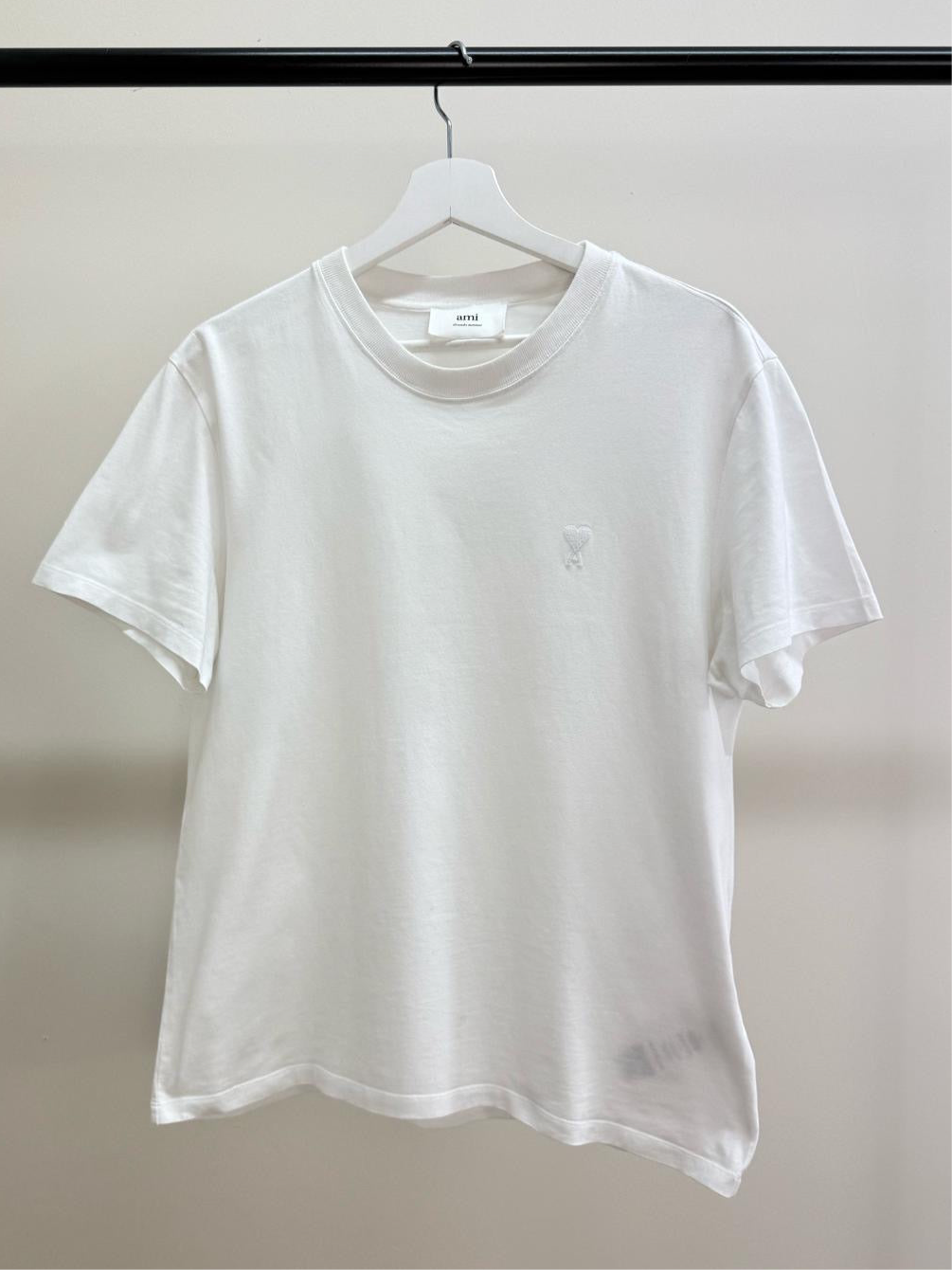 Ami White Heart T-Shirt-Medium