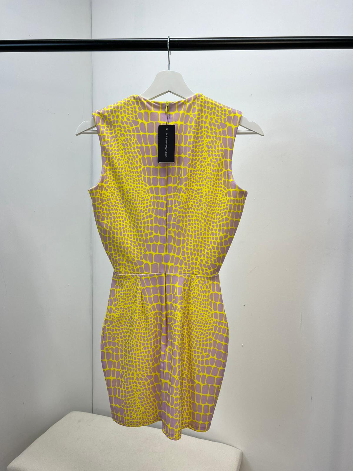 ALEX PERRY Yellow & Purple Dallon Mini Dress, Brand New- UK 10