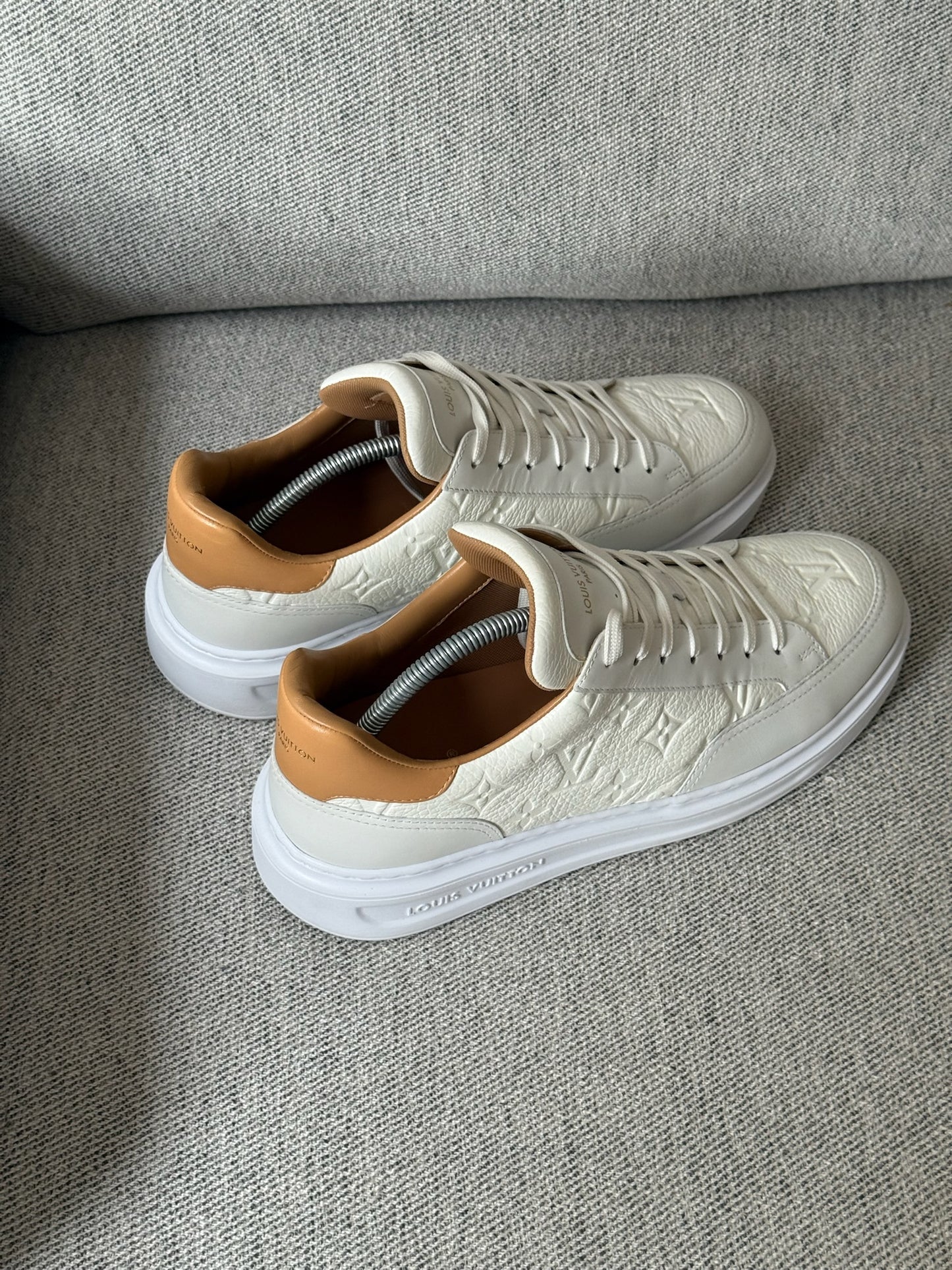Louis Vuitton White Beverley Hills Trainers UK 8.5