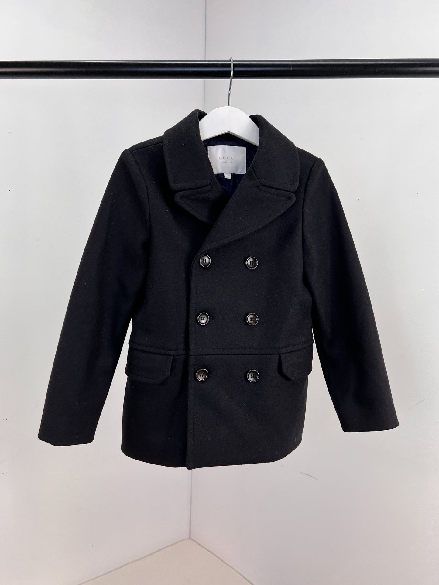 Kids Gucci Black button Up Coat - Age 5