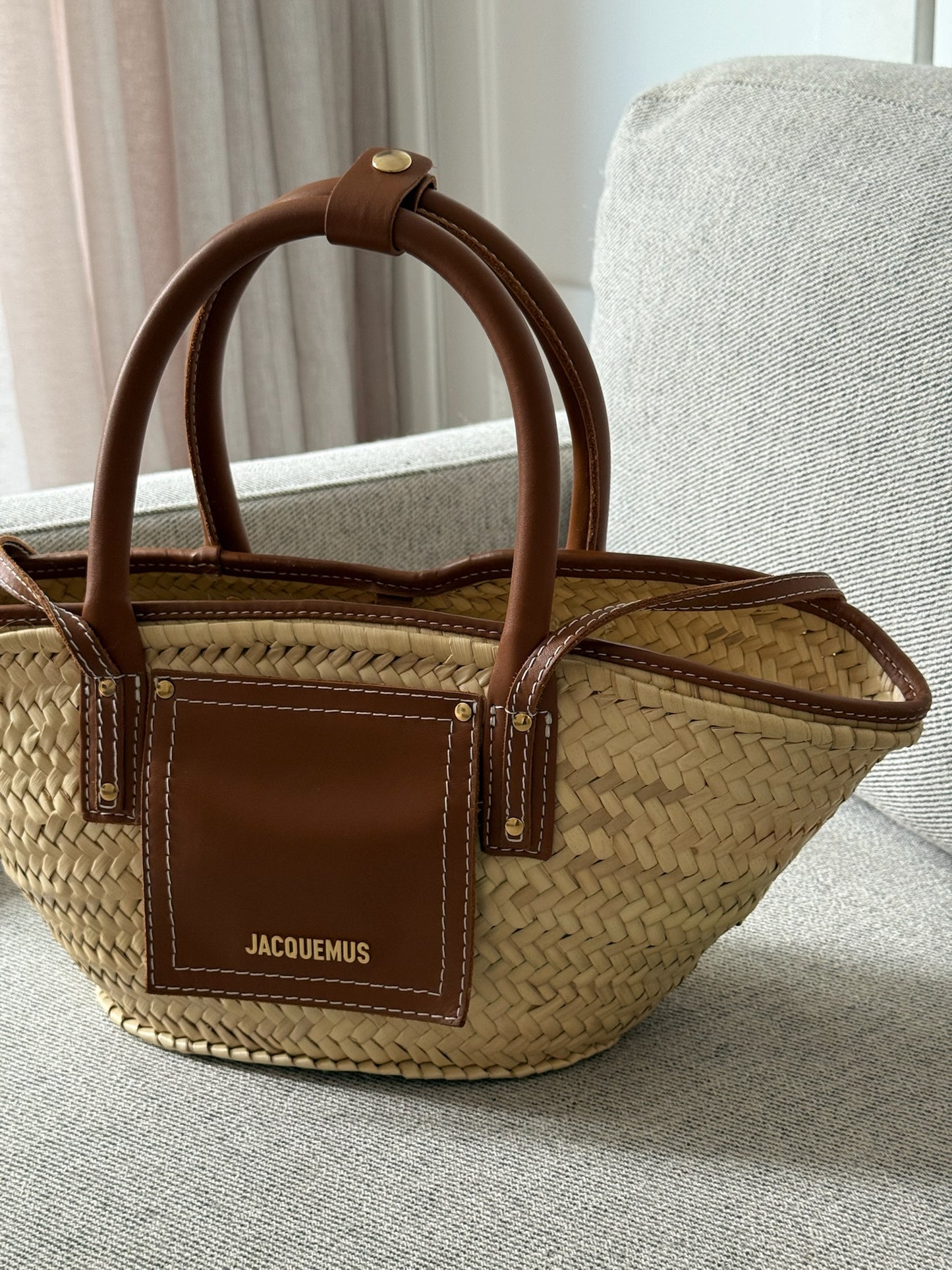 Jacquemus Le Panier Soli Logo Detailed Tote Bag