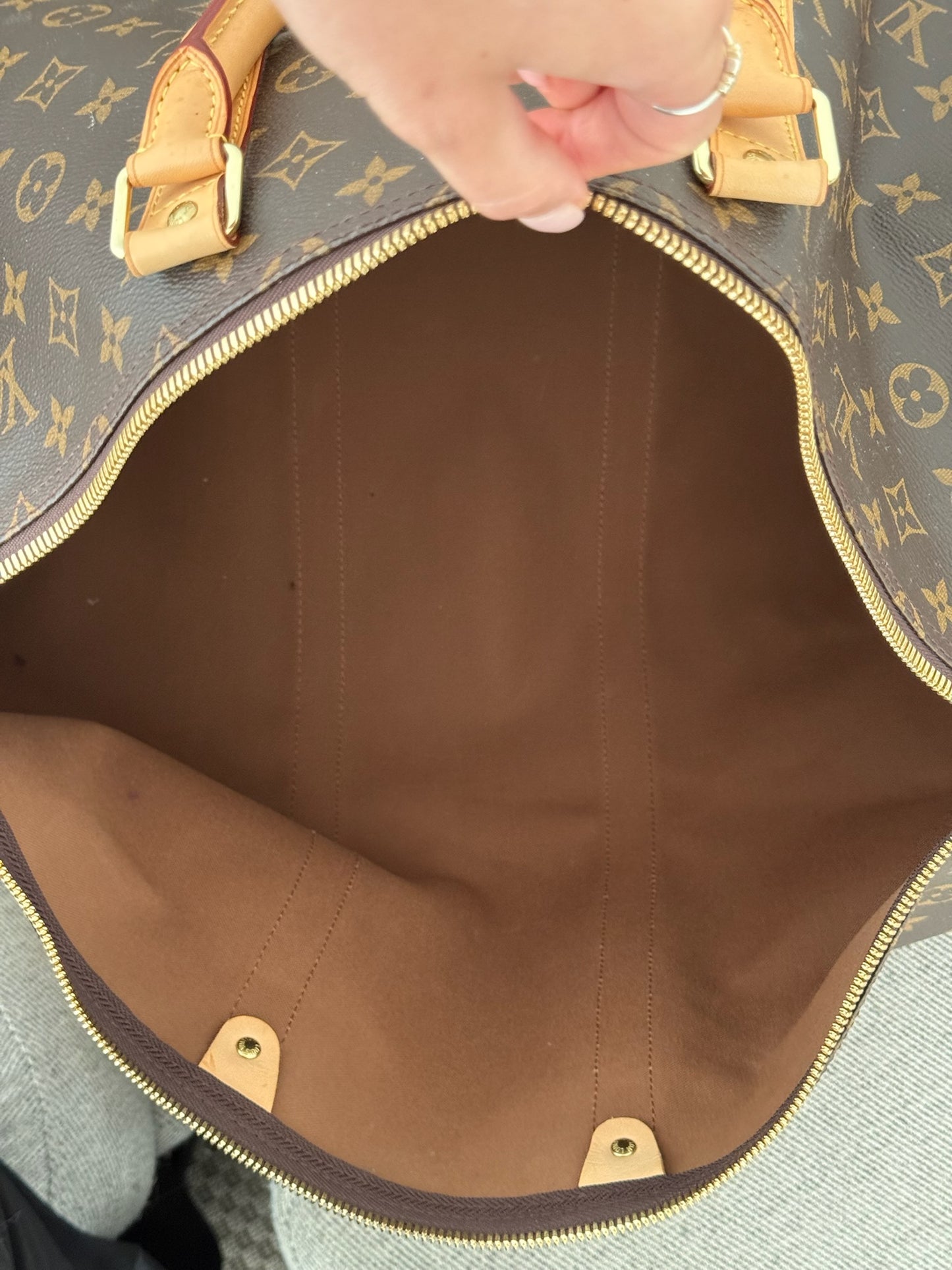 Louis Vuitton Keepall Bandoulière 55 Brown Monogram Bag
