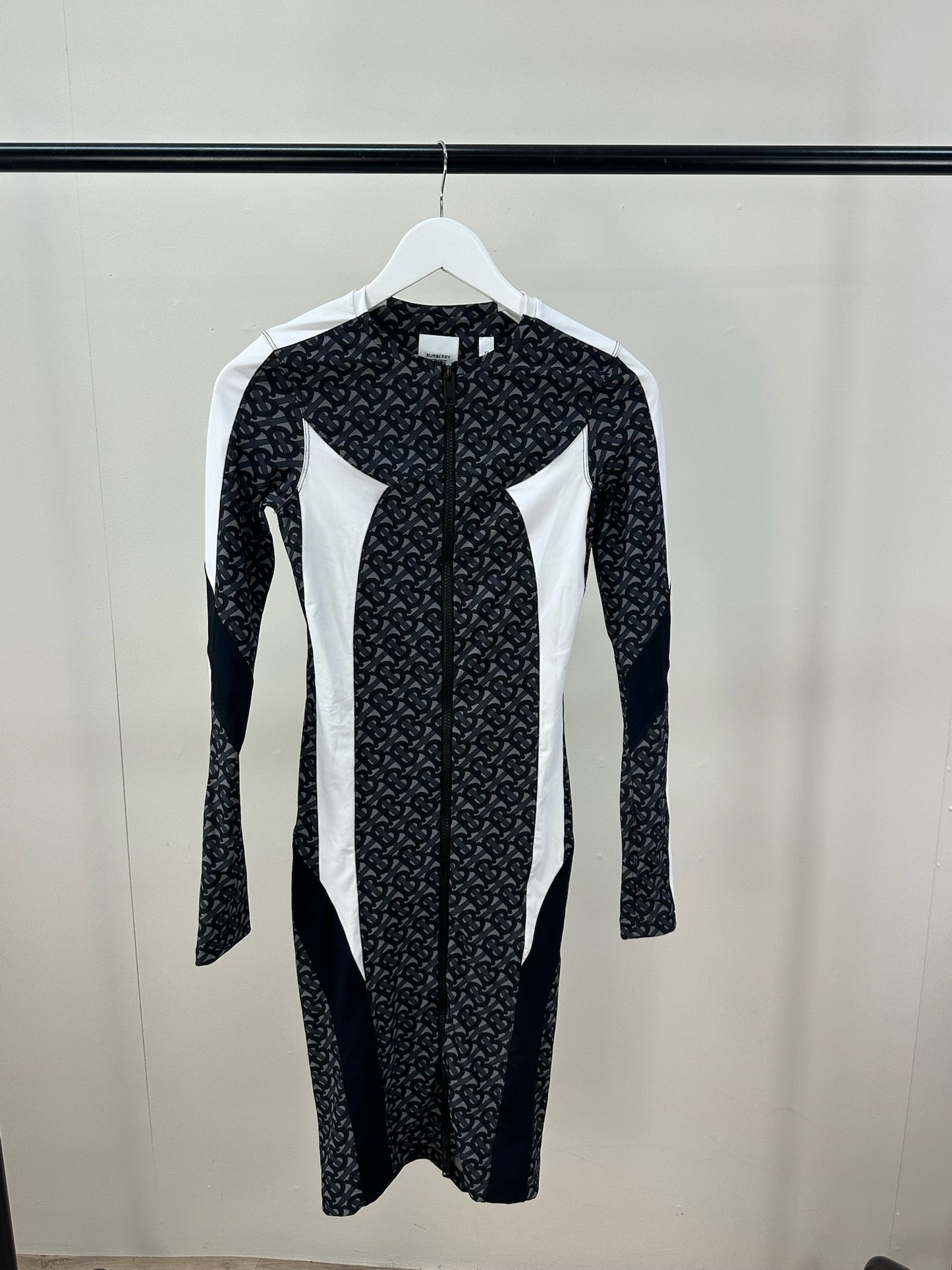 Burberry Burberry Zip Adaline Monogram Logo Dress- XS