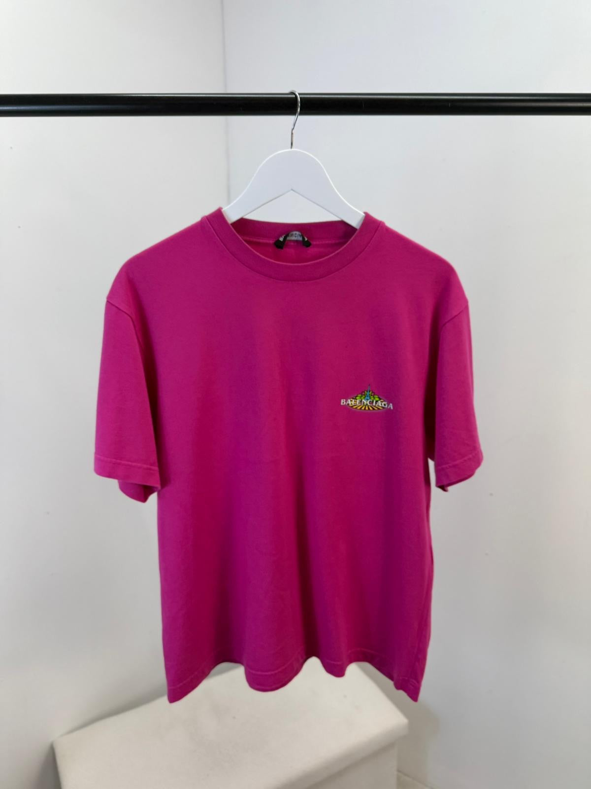 Balenciaga Pink Bonjour T-Shirt -XS Oversize