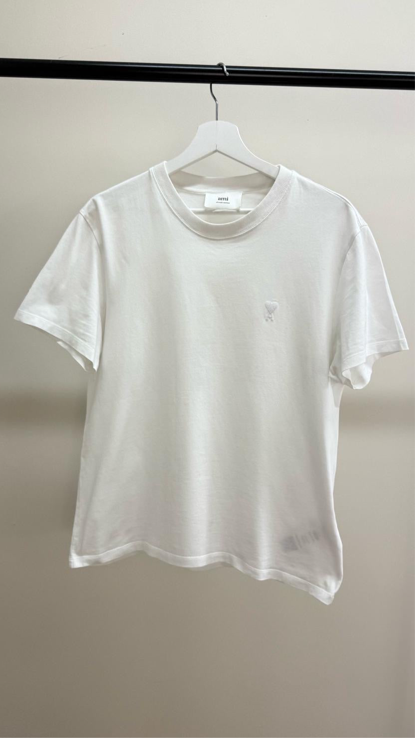 Ami White Heart T-Shirt-Medium