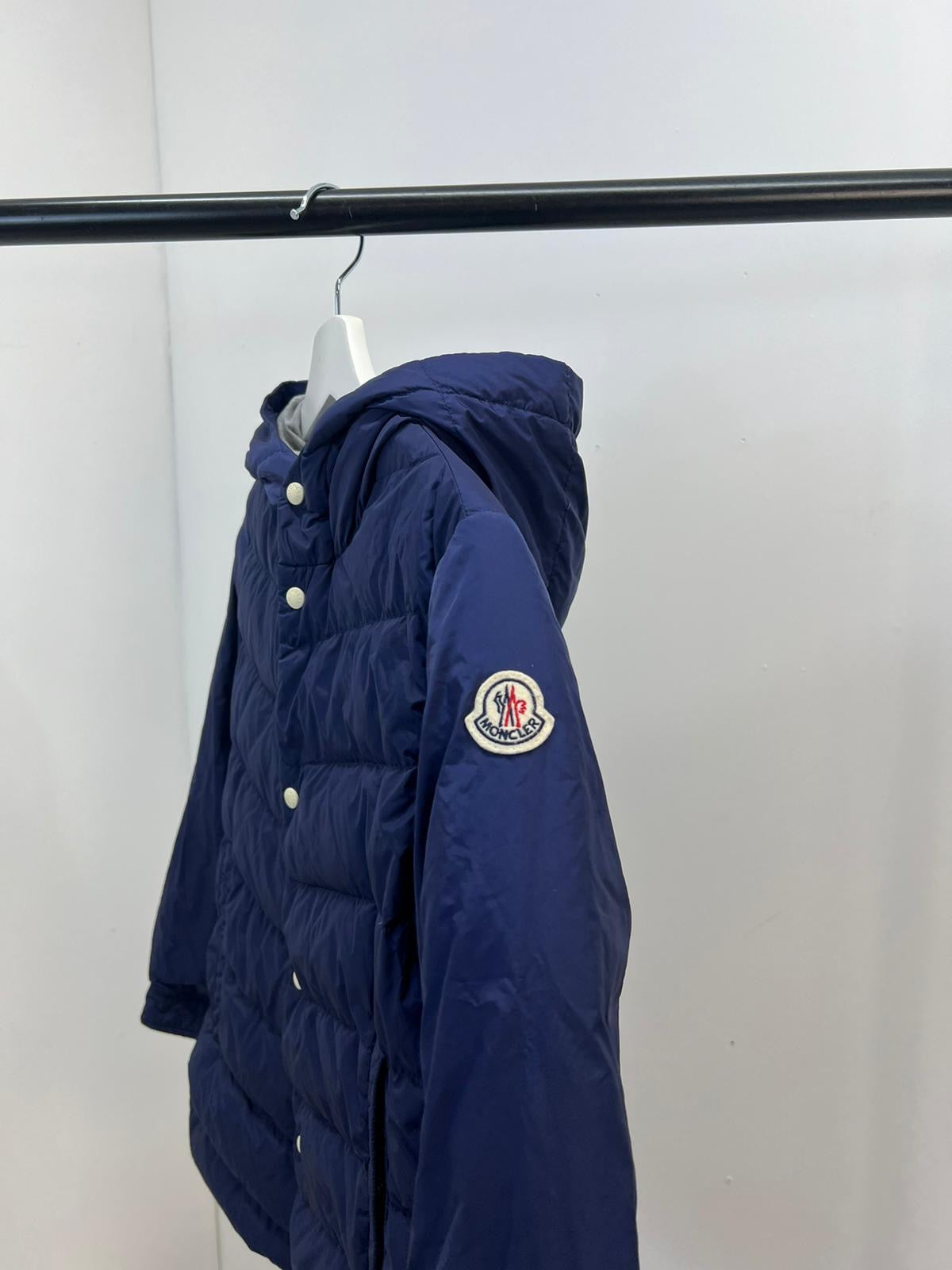 Kids Moncler Navy Flag Zip Row Zip Coat - Age 10