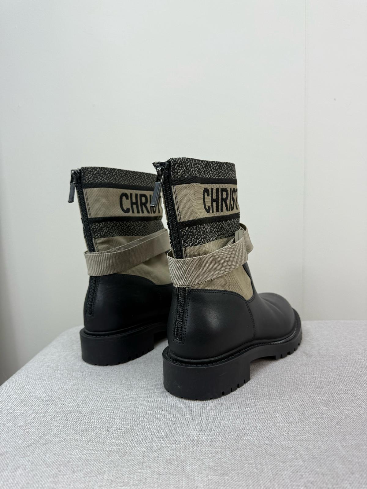 Dior D-Major Black Shiny Calfskin Boots - UK 4.5