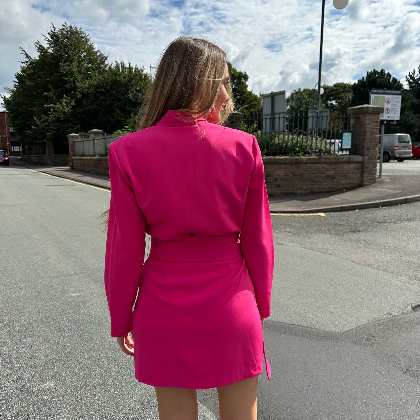 Karina Grimaldi Pink Wrap Around Dress (New In Tags-Small)