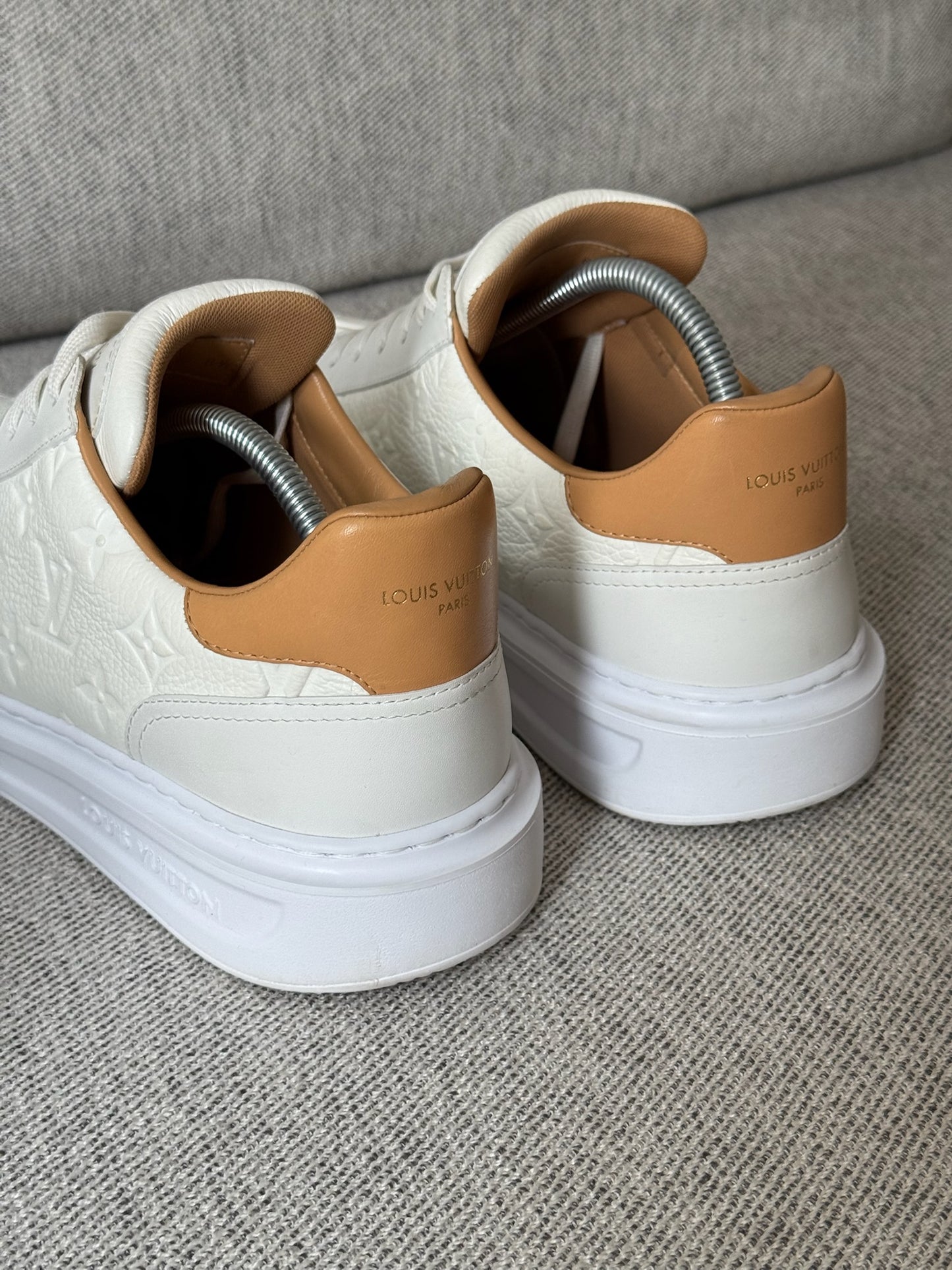 Louis Vuitton White Beverley Hills Trainers UK 8.5