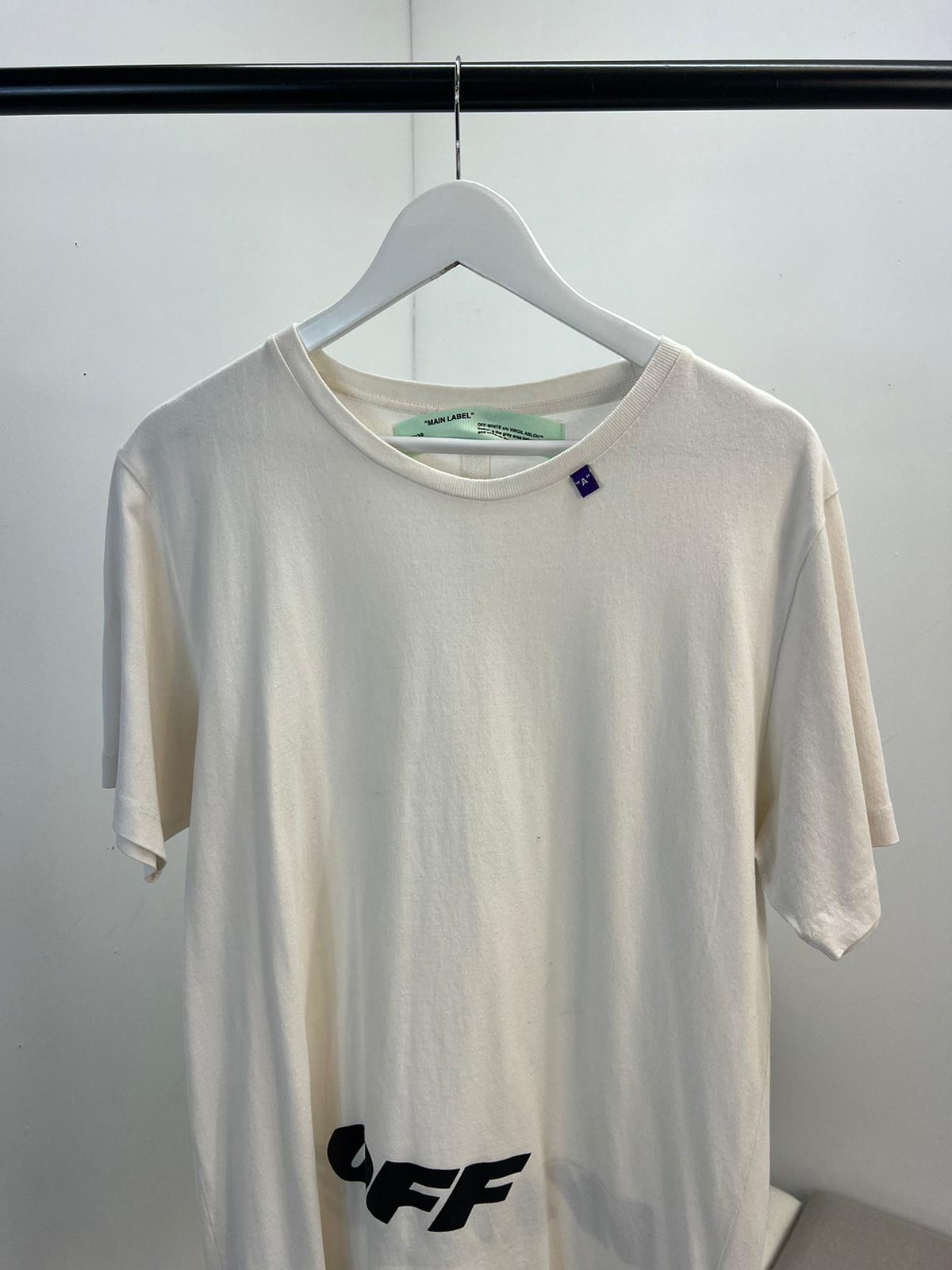 OFF-WHITE White Black Logo OFF T-Shirt - Large