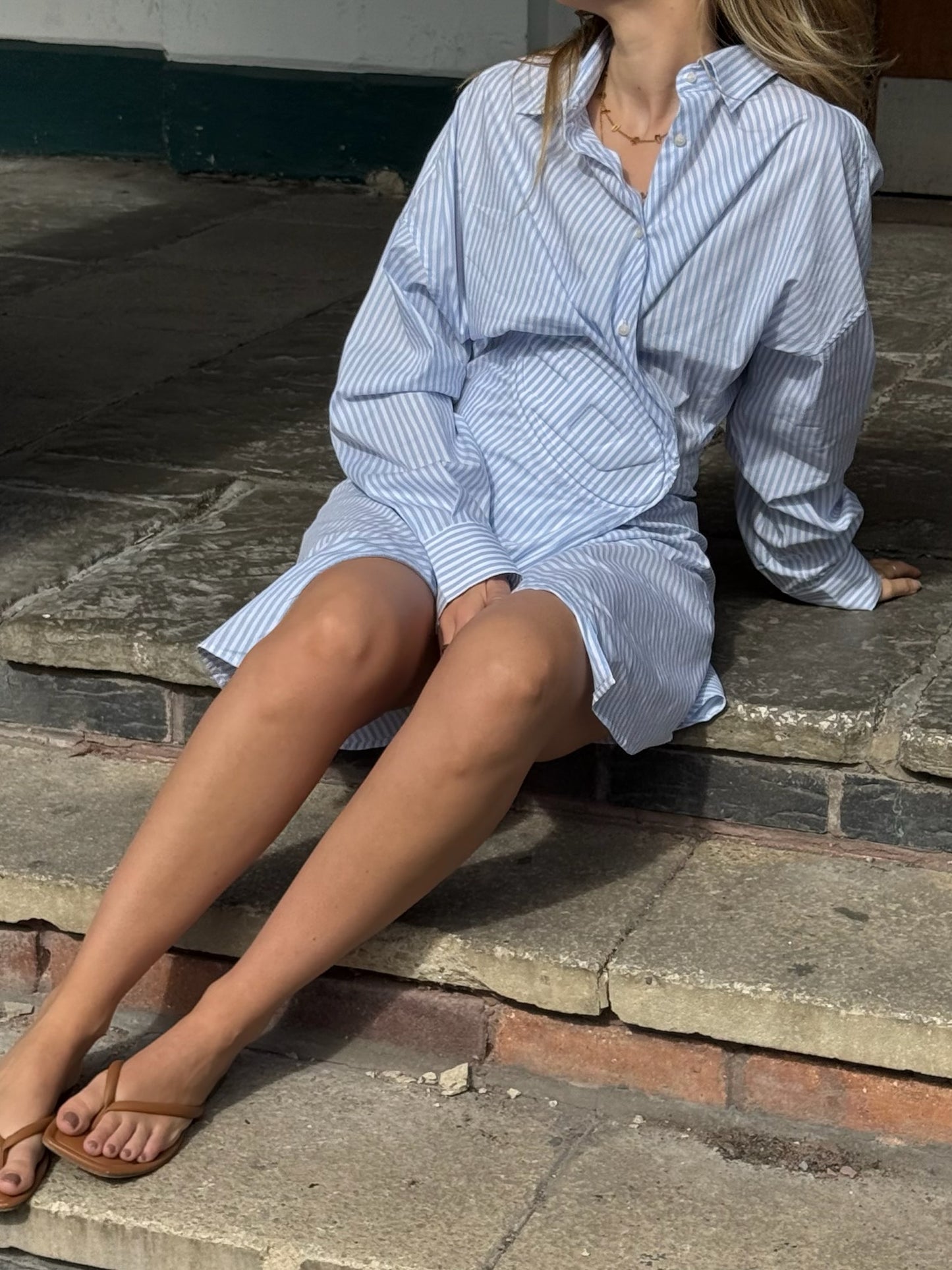 Diesel Blue White Stripe Shirt Dress, Brand New In Tags - UK 10/12