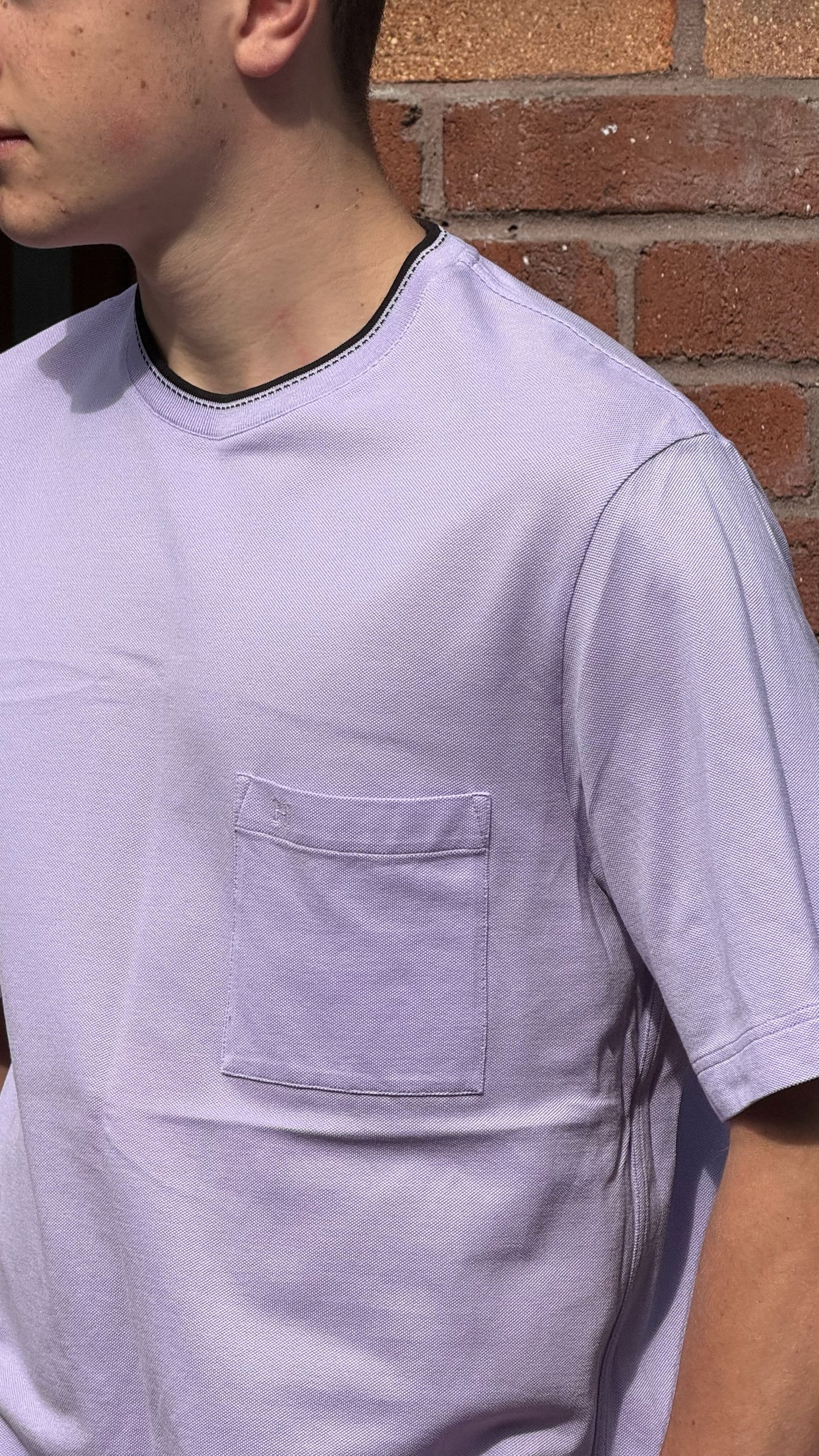 Hermes Lilac H Logo T-Shirt - medium