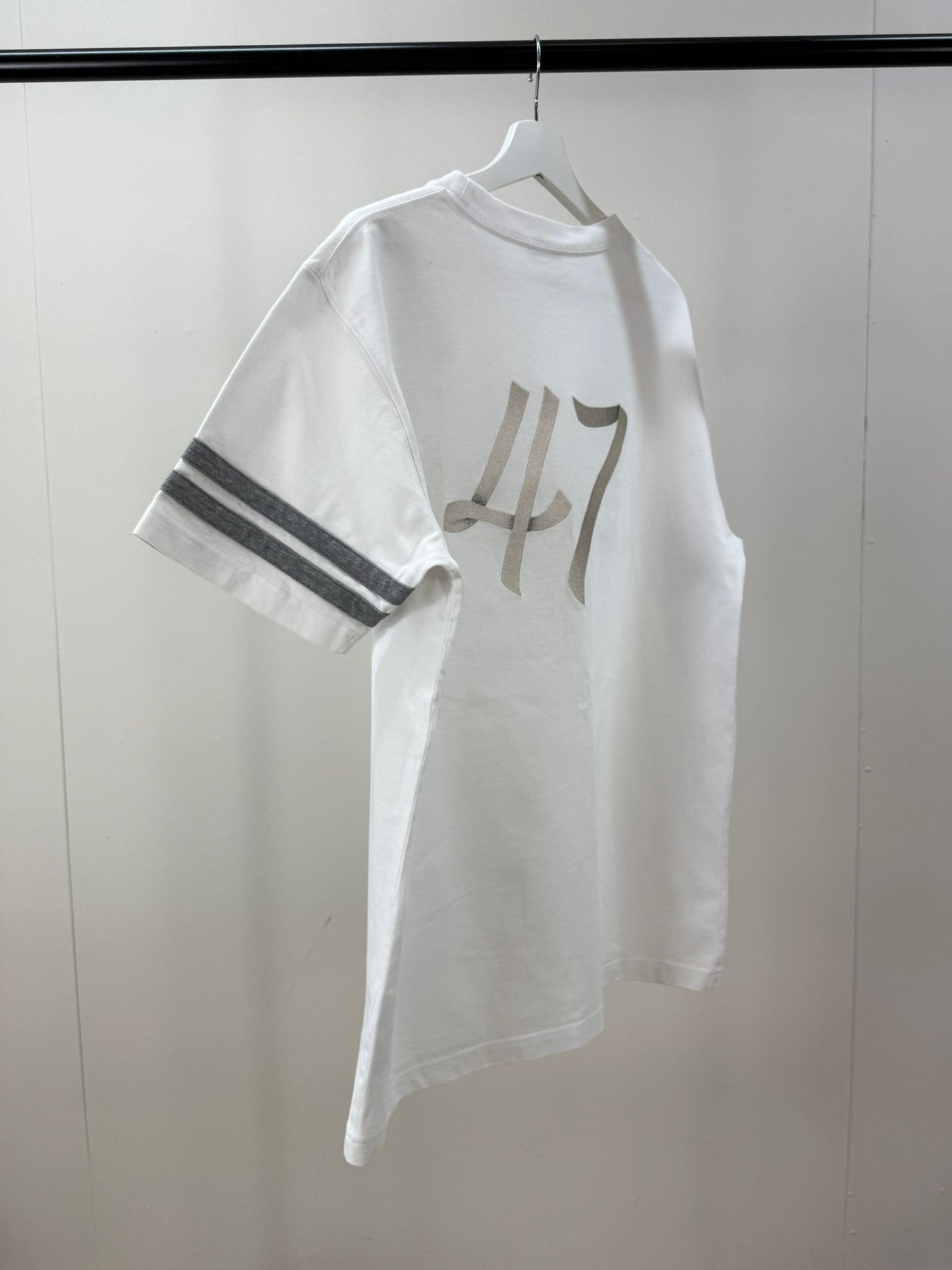 Dior White Ribbon Logo T-Shirt -Medium